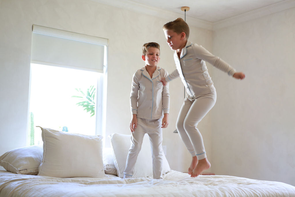 Grandpa Pj-taupe/blue