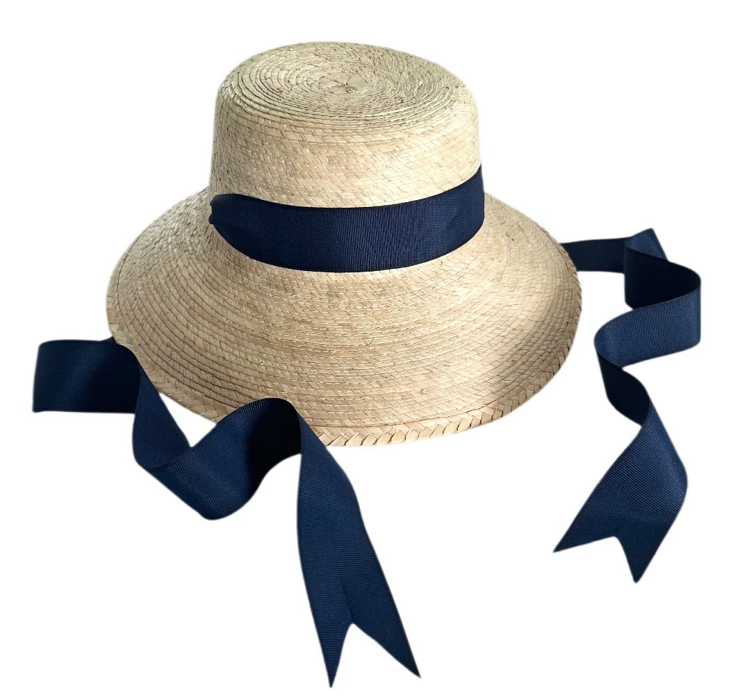 Palmetto Girl’s Hat - Long Navy Grosgrain