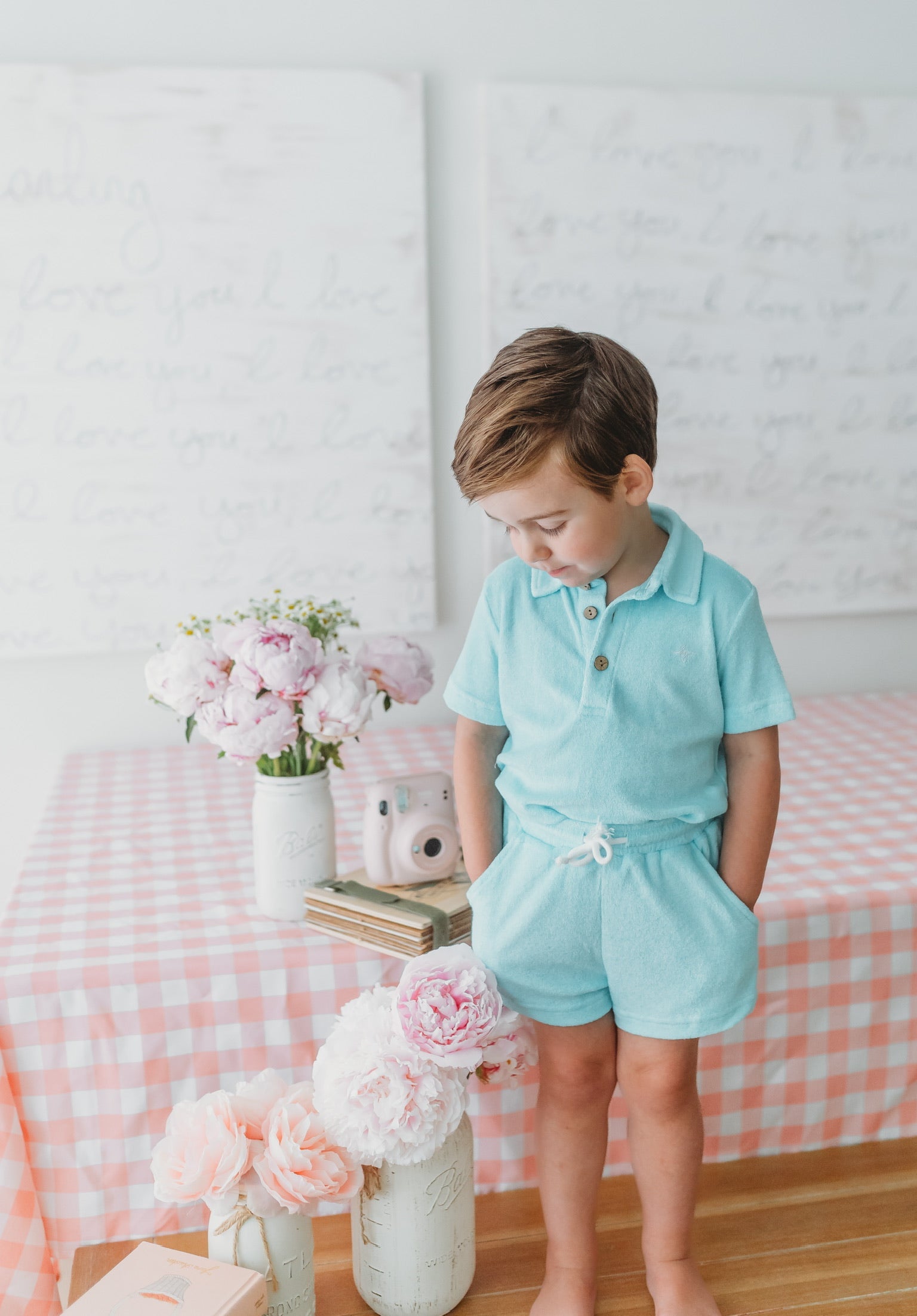 Cotton Candy Blue Lanier Bamboo Terry Set