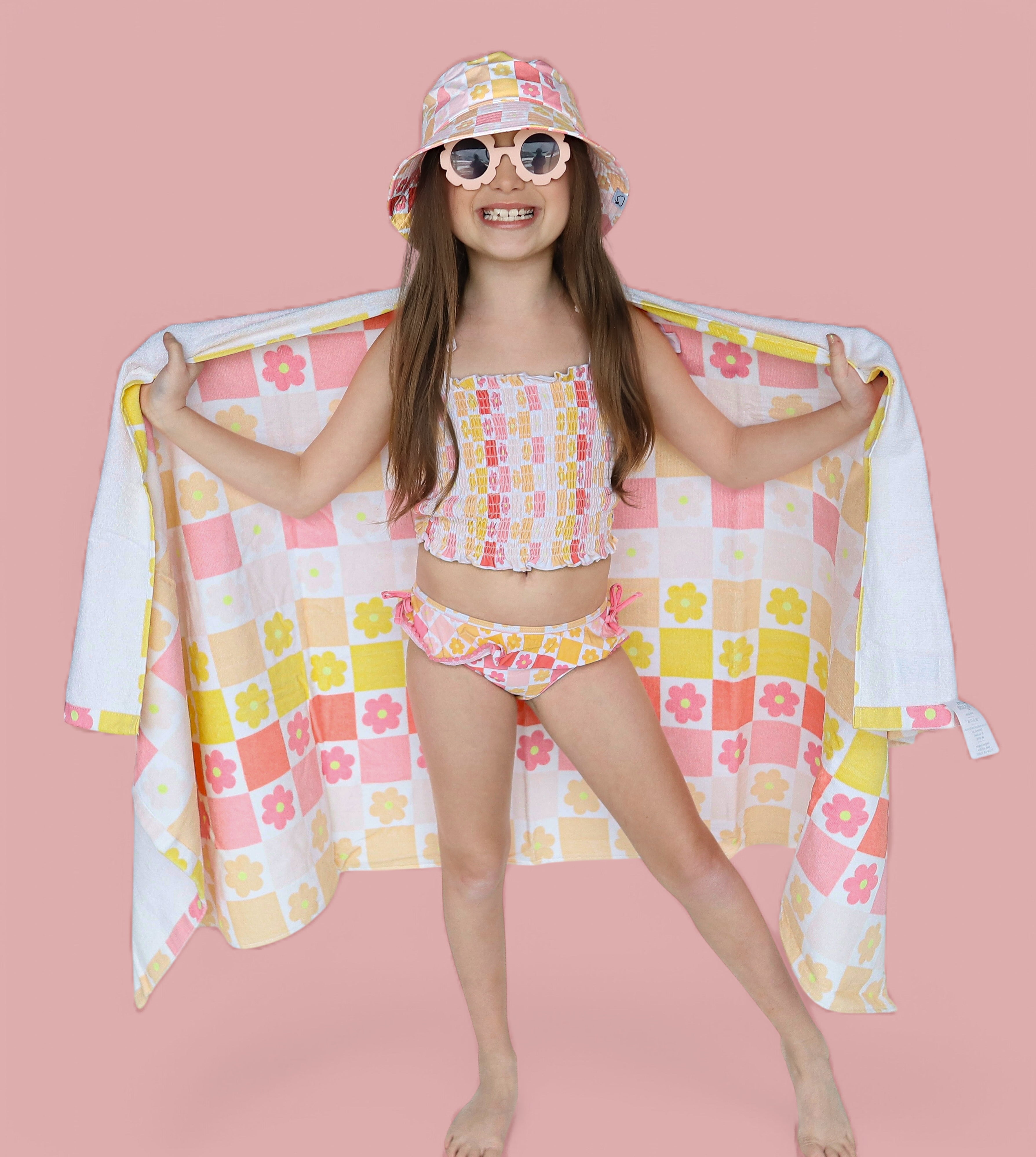 Summer Sunset Checkers Dream Towel