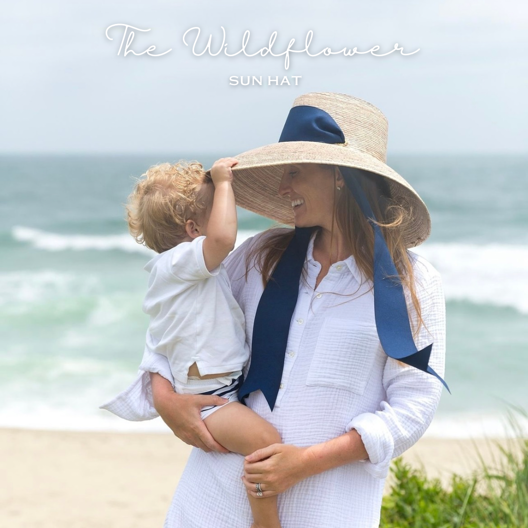 Wildflower Sun Hat - Burnt Orange/rust Wide & Short Grosgrain Ribbon