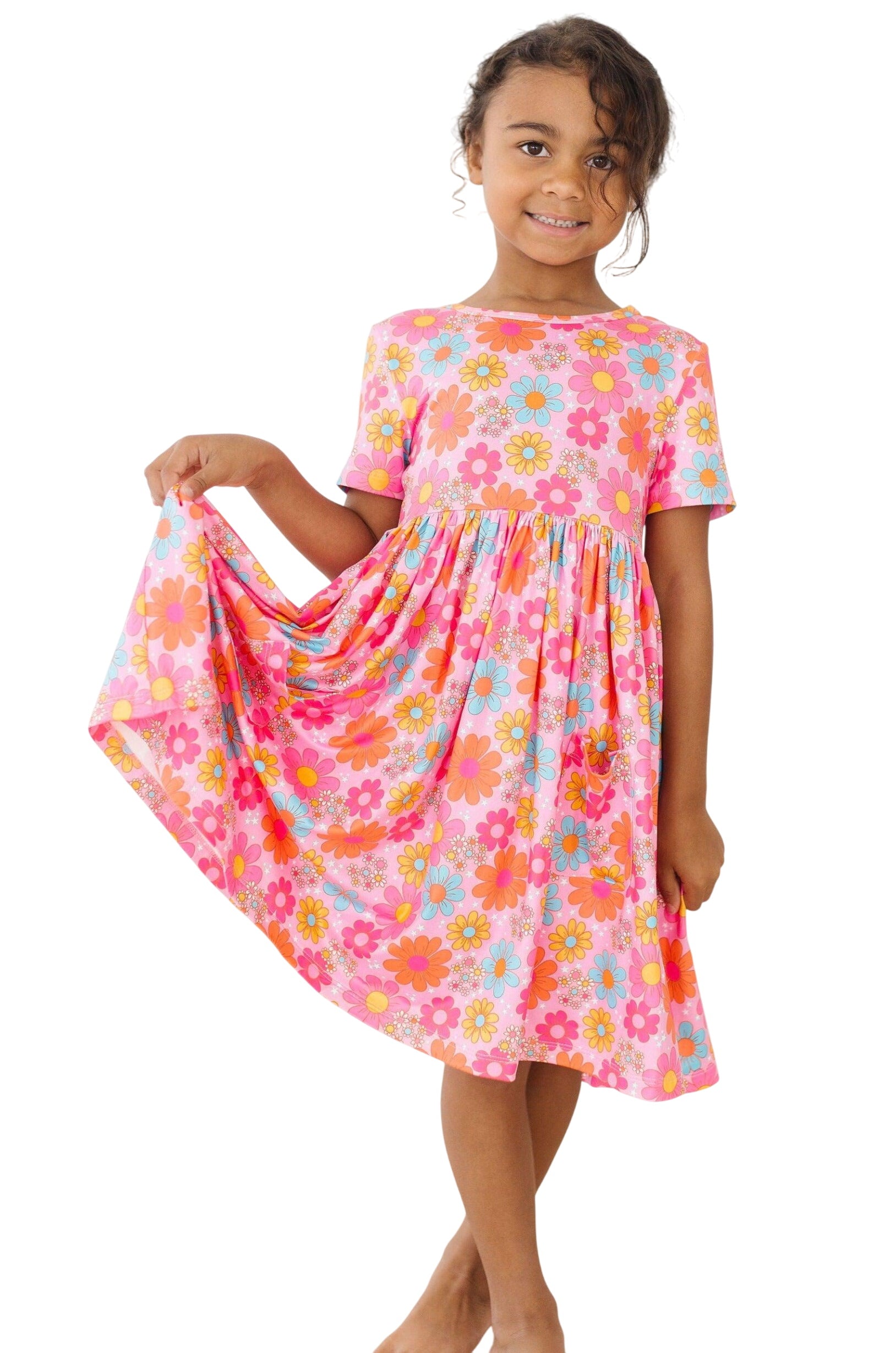 Petal Pop S/s Pocket Twirl Dress