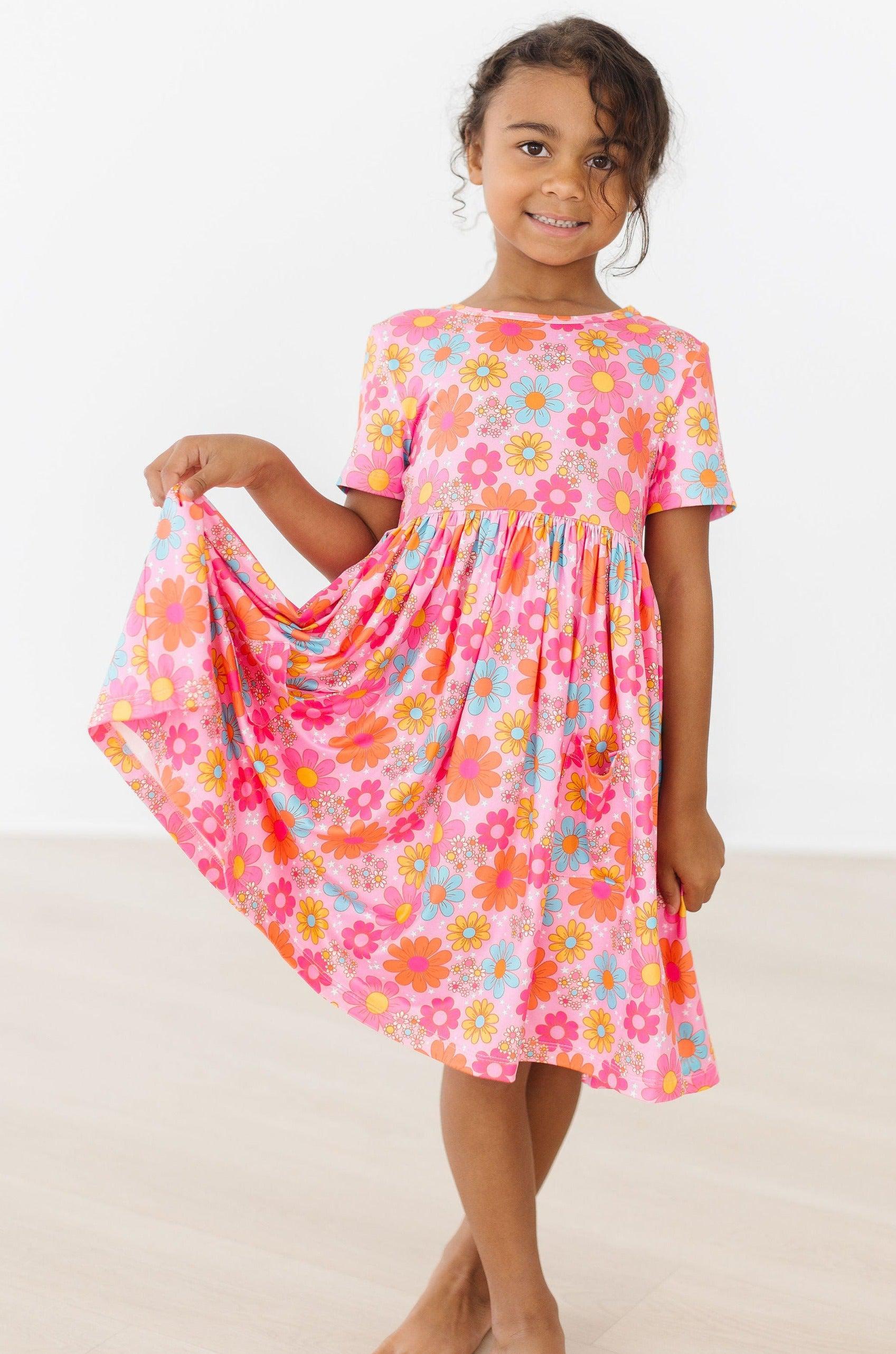 Petal Pop S/s Pocket Twirl Dress