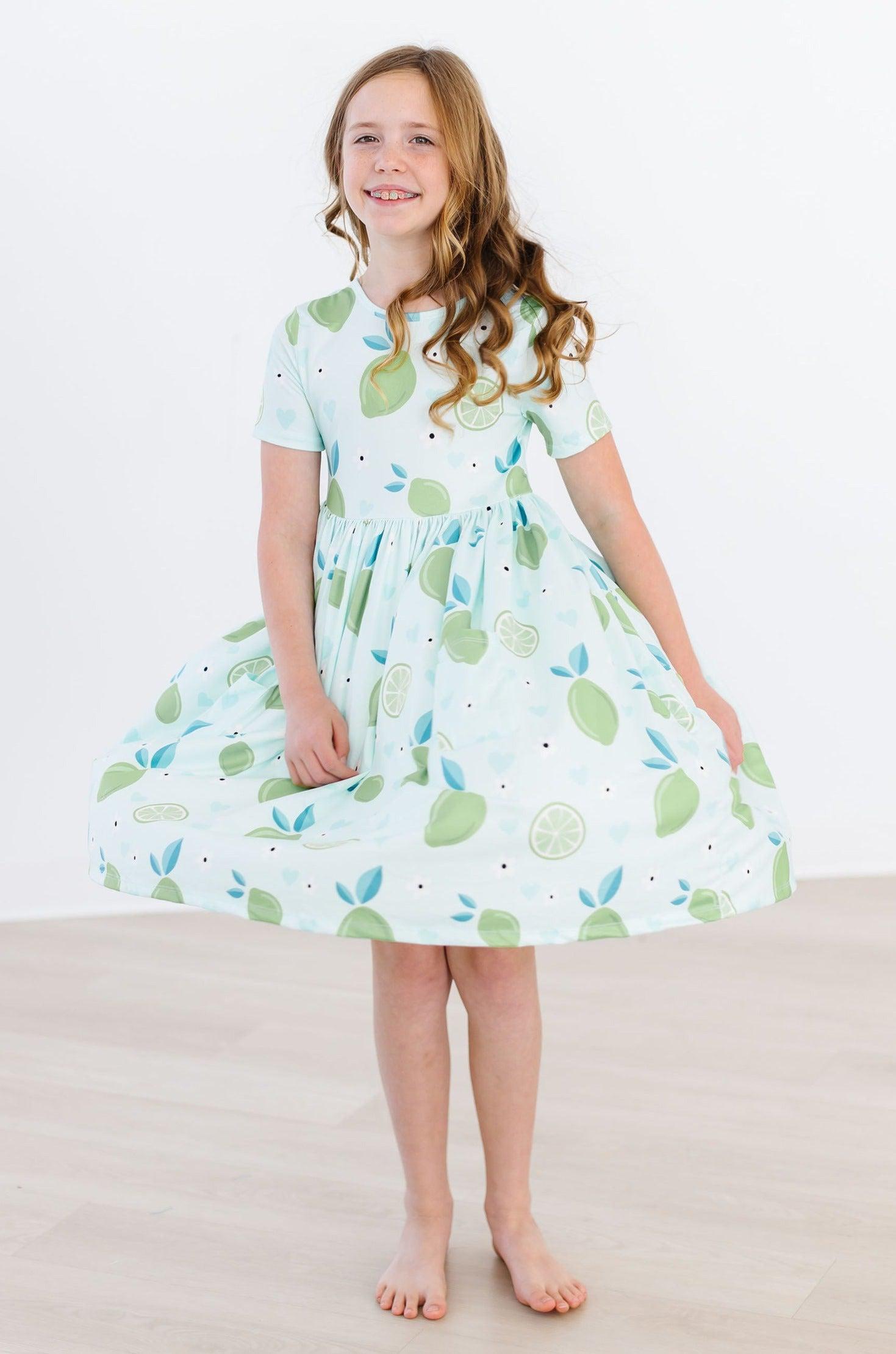 Key Lime Cutie S/s Pocket Twirl Dress