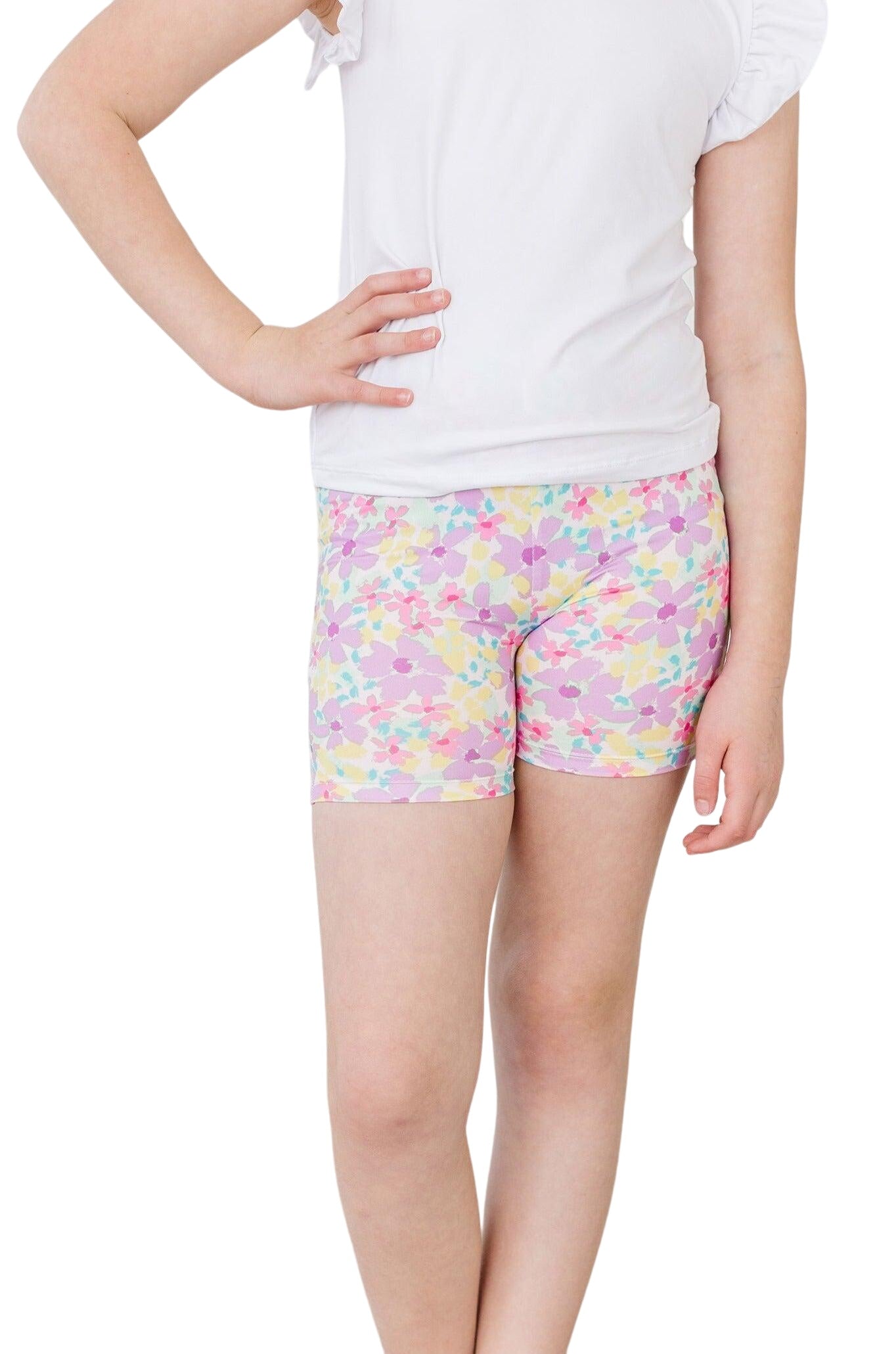 Summer Watercolor Twirl Shorts