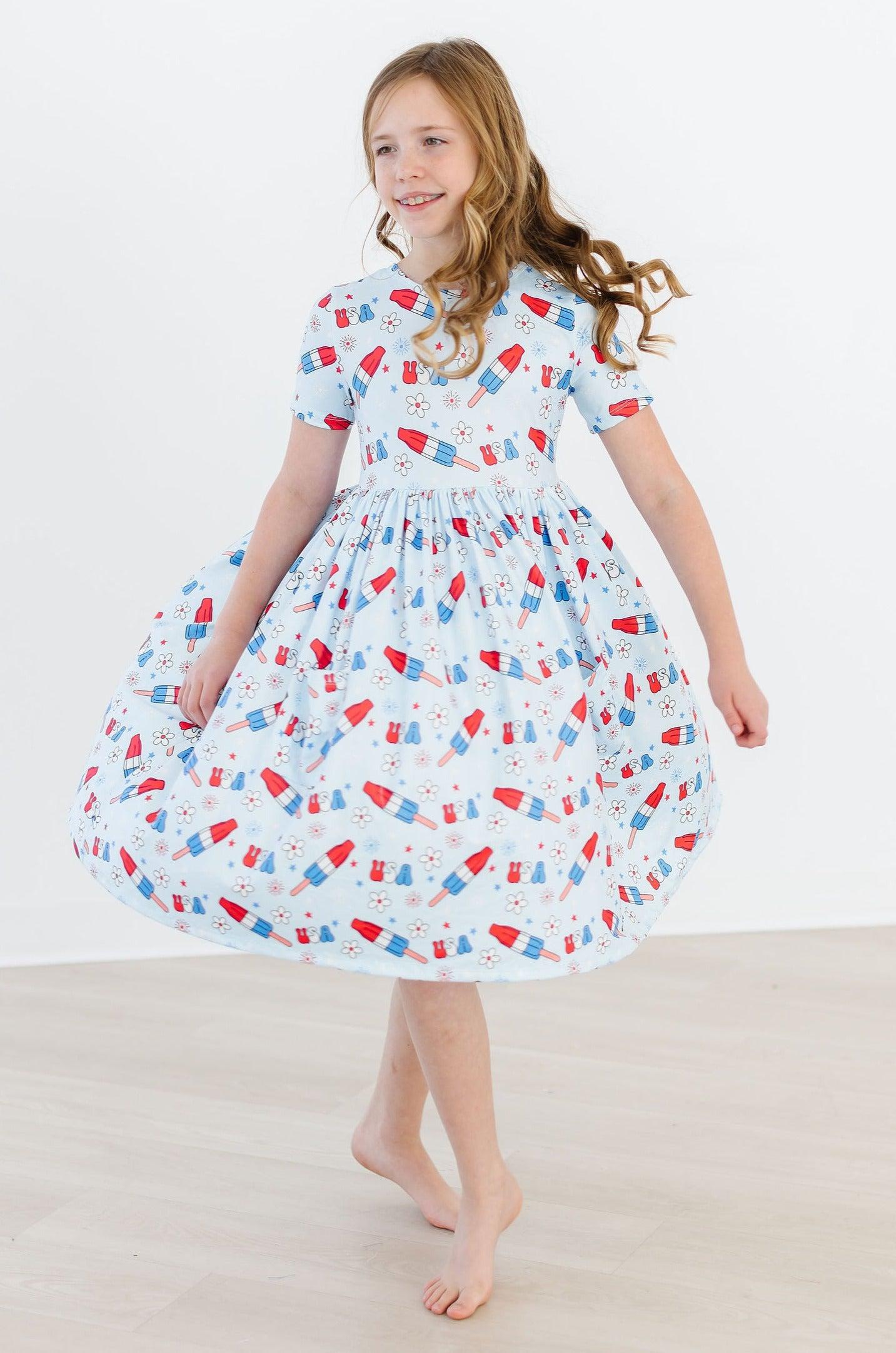 Proudly Patriotic S/s Pocket Twirl Dress