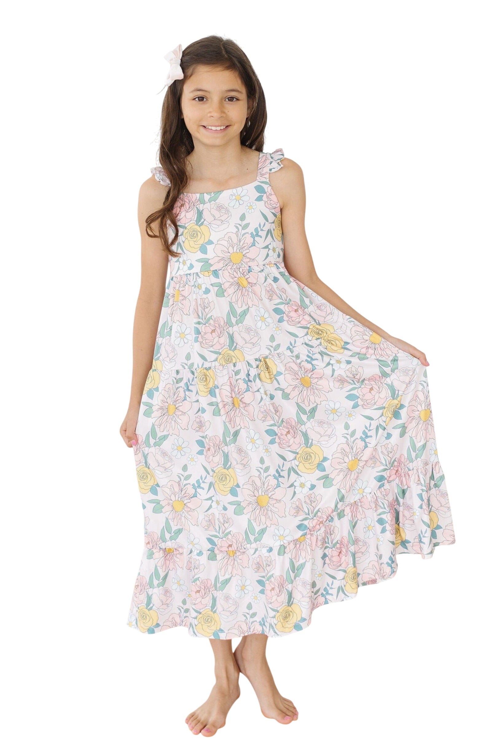 Autumn Breeze Ruffle Maxi Dress