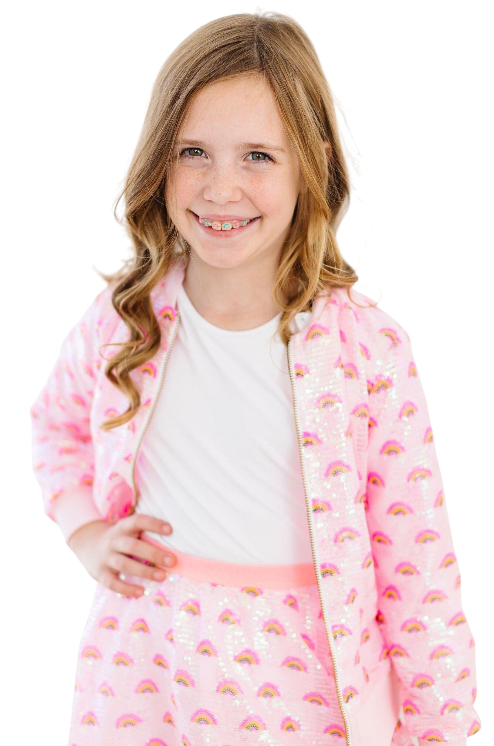 Pink Rainbow Sequin Jacket