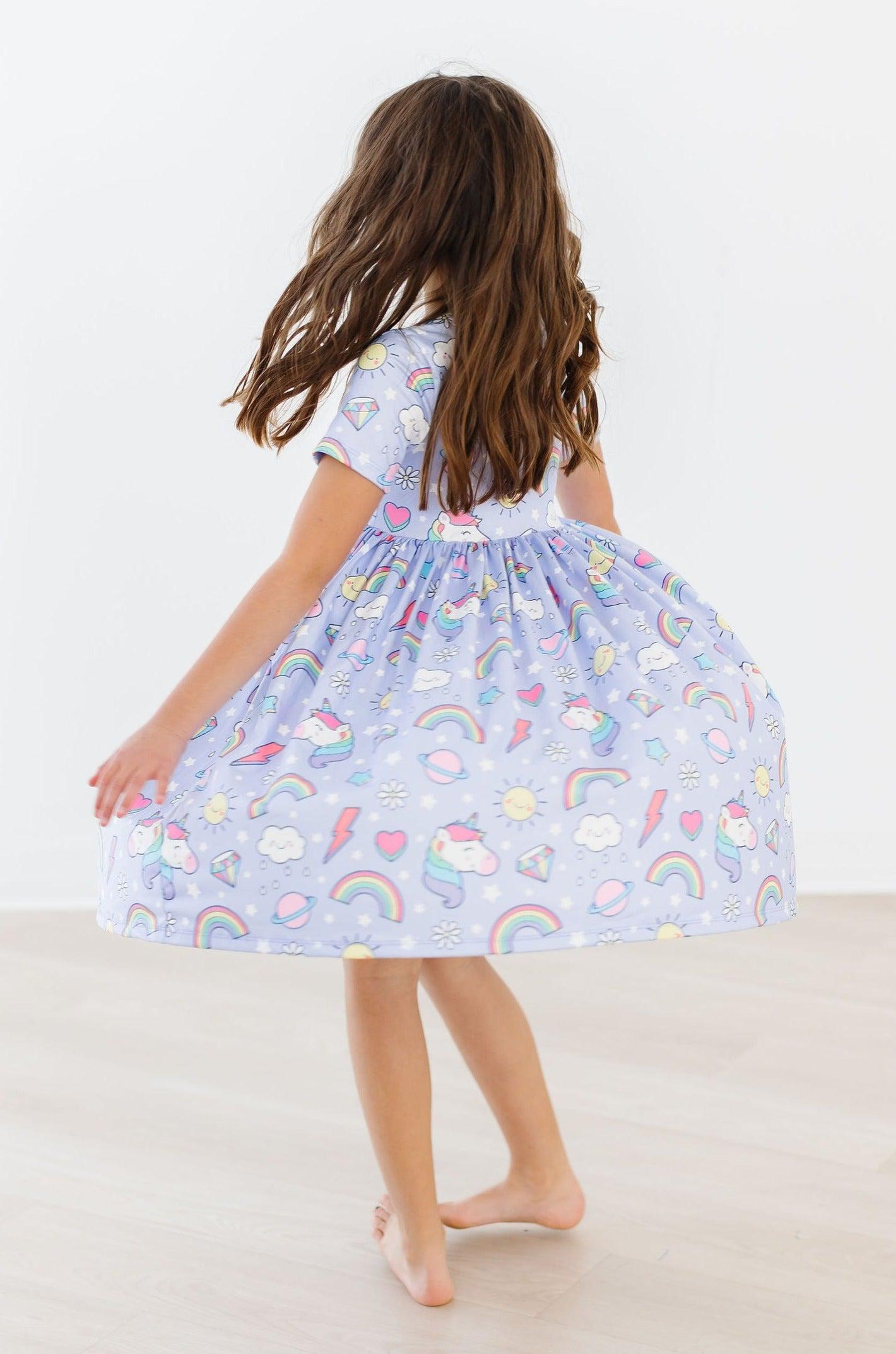 Galactic Unicorns S/s Twirl Dress