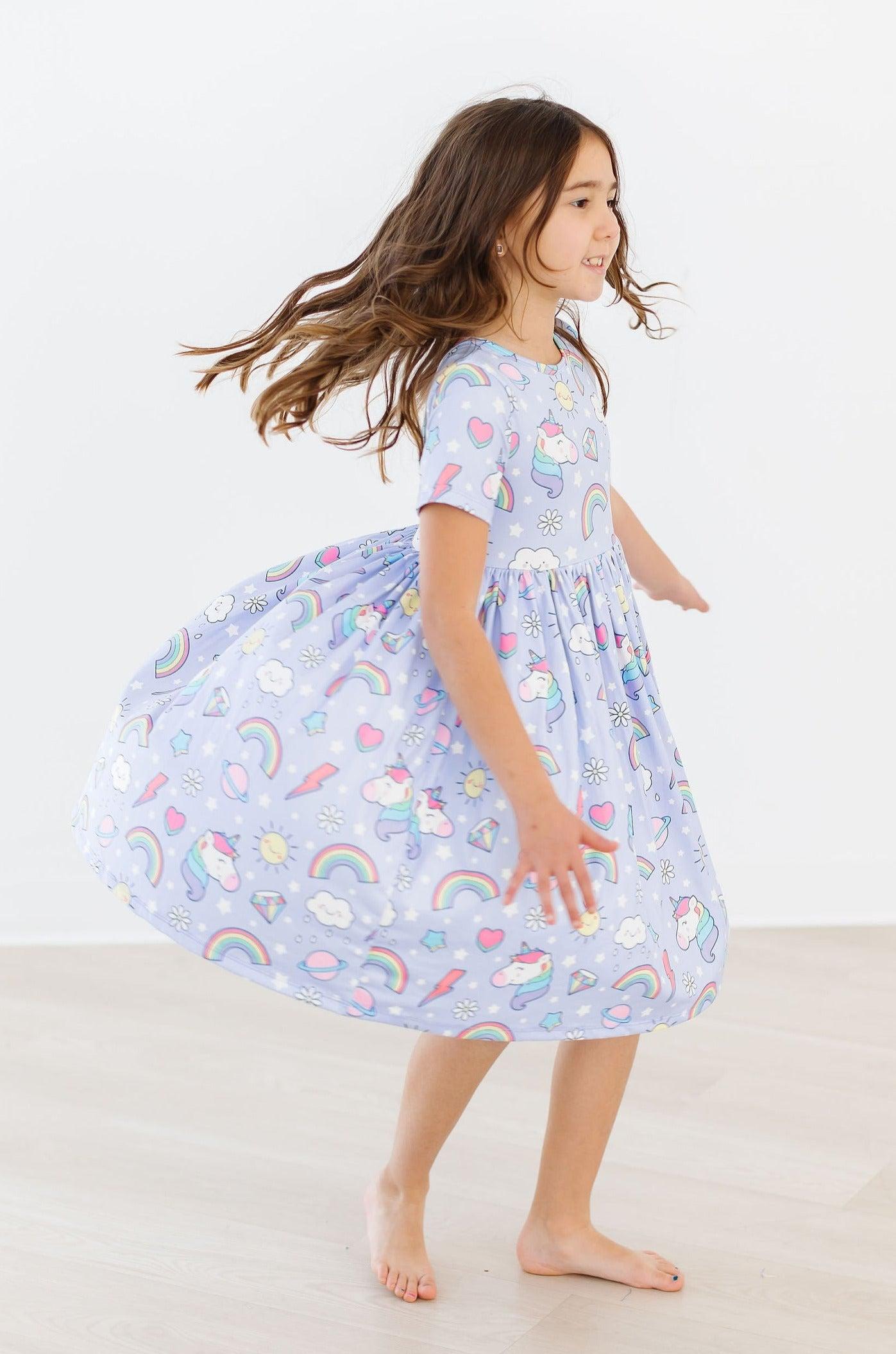 Galactic Unicorns S/s Twirl Dress