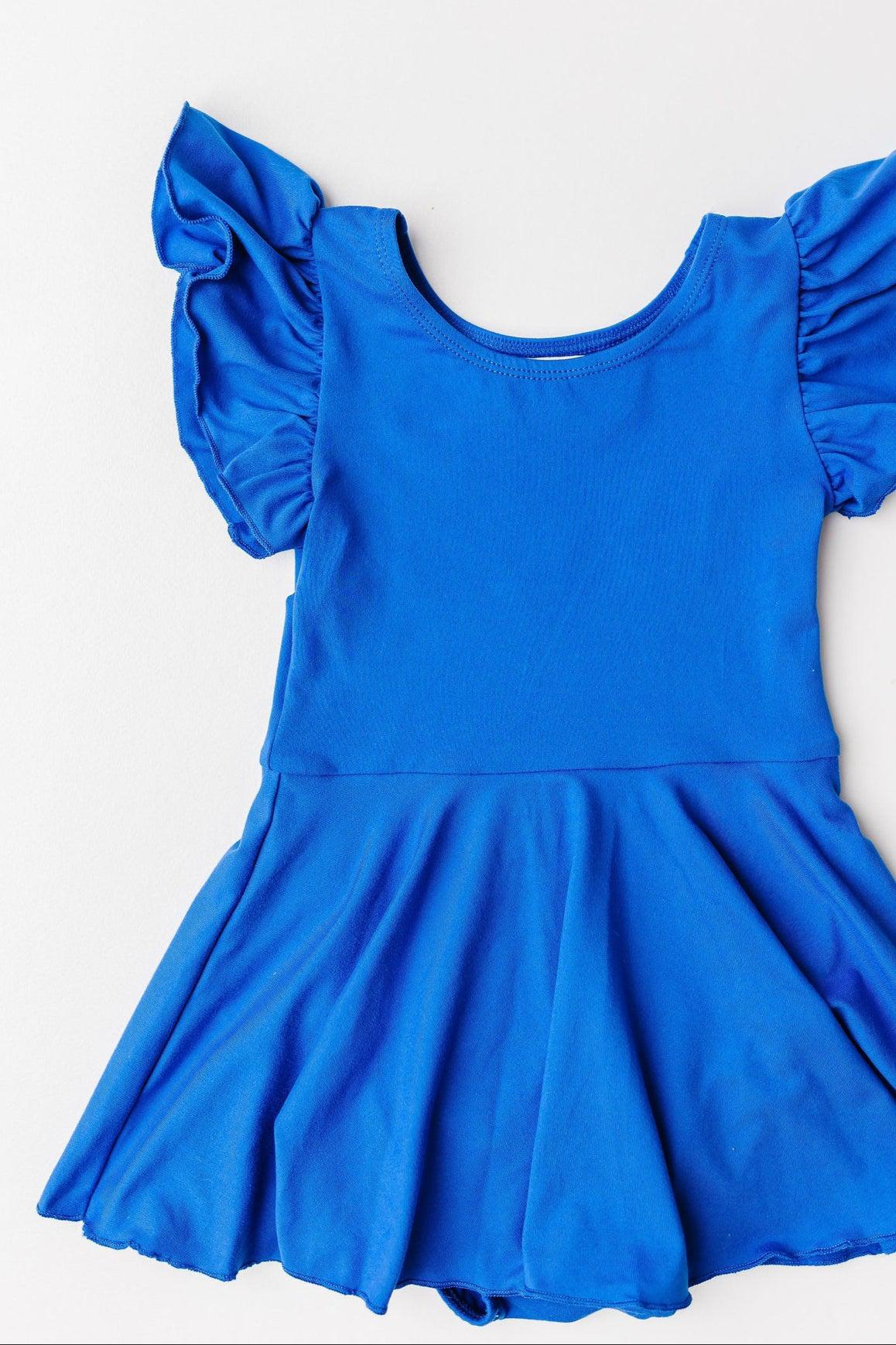 Royal Blue S/s Twirl Leotard