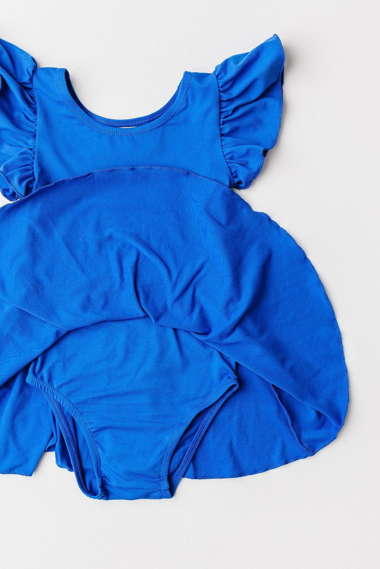 Royal Blue S/s Twirl Leotard