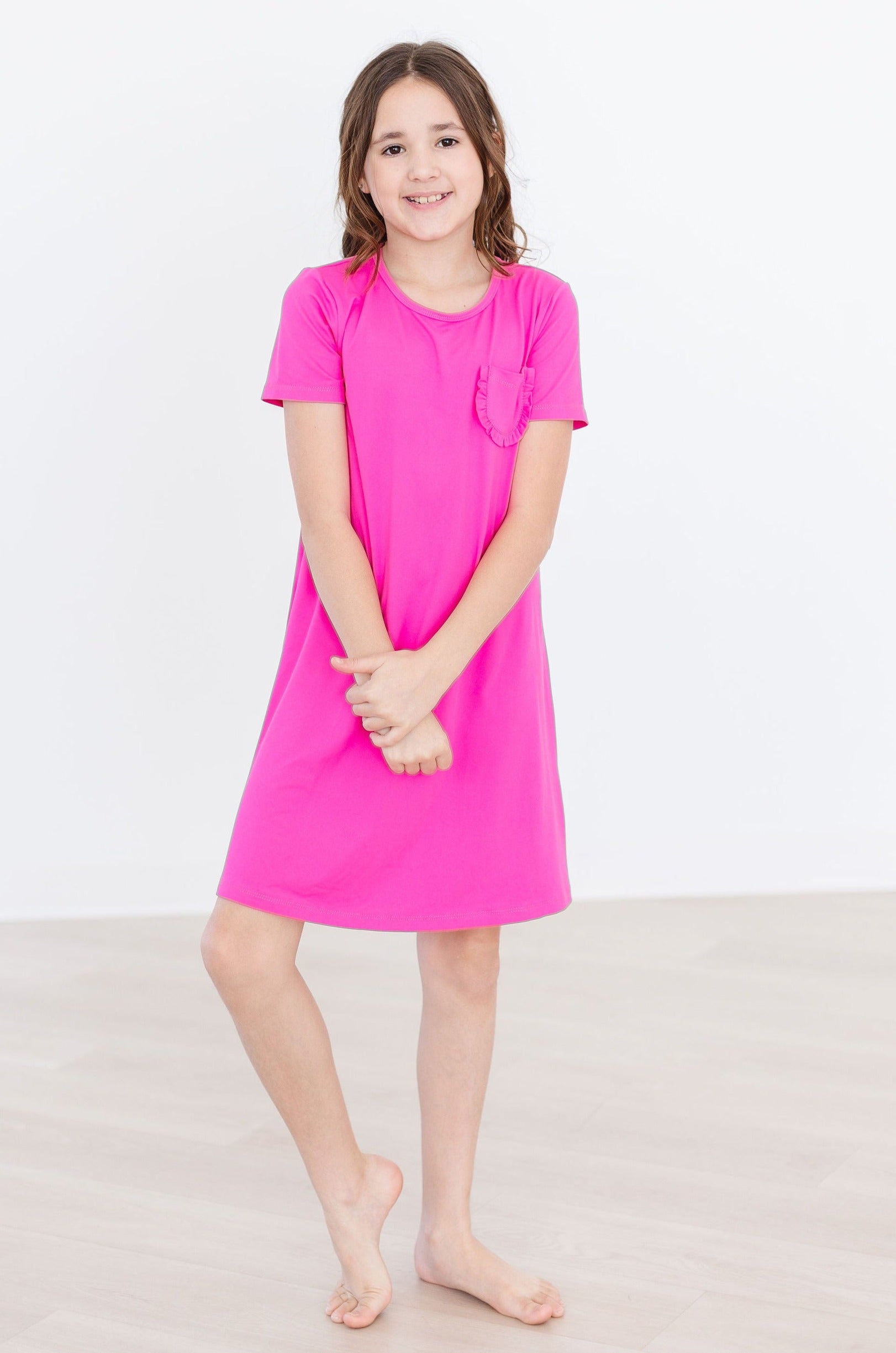 Hot Pink T-shirt Dress