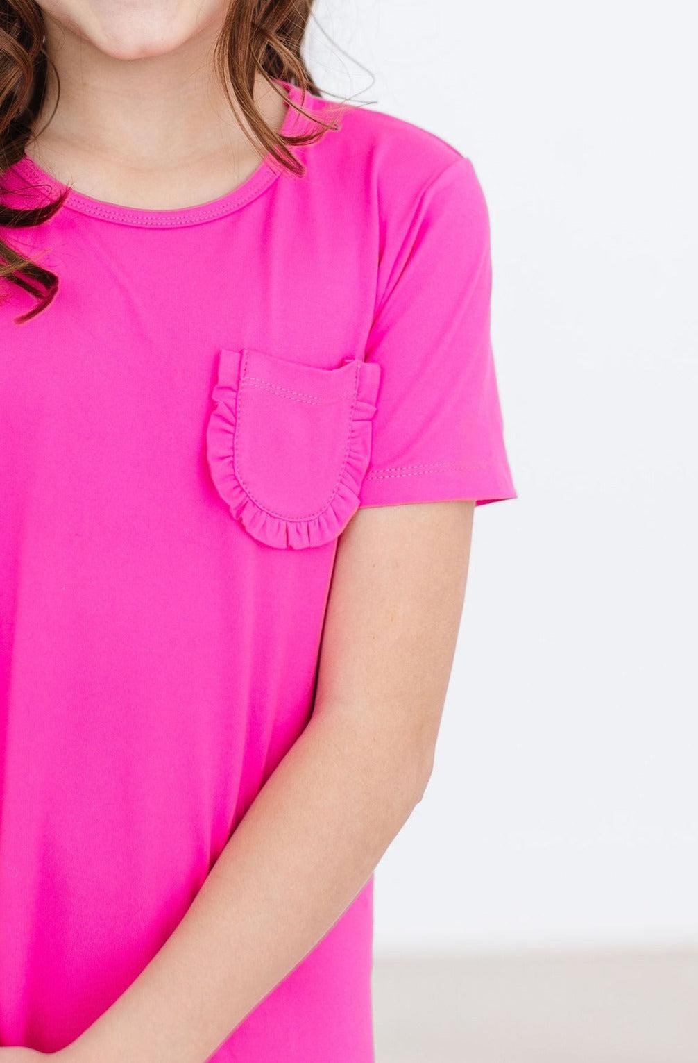 Hot Pink T-shirt Dress