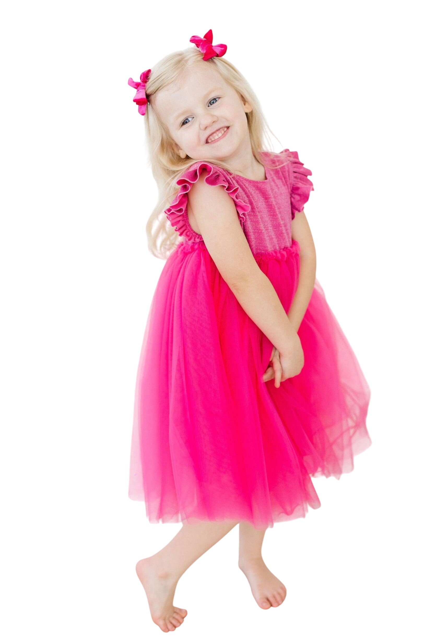 Hot Pink Shimmer Tutu Dress