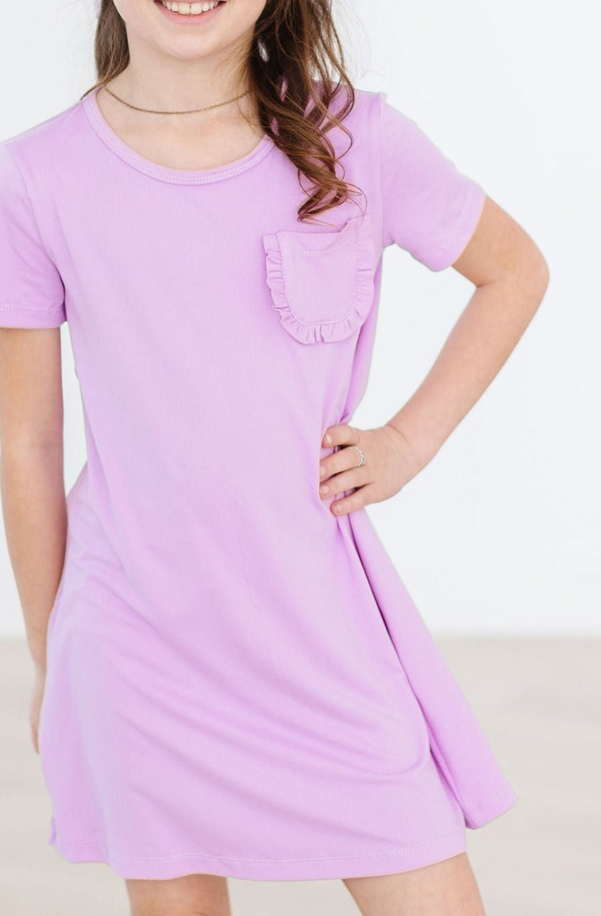 Bright Lilac T-shirt Dress