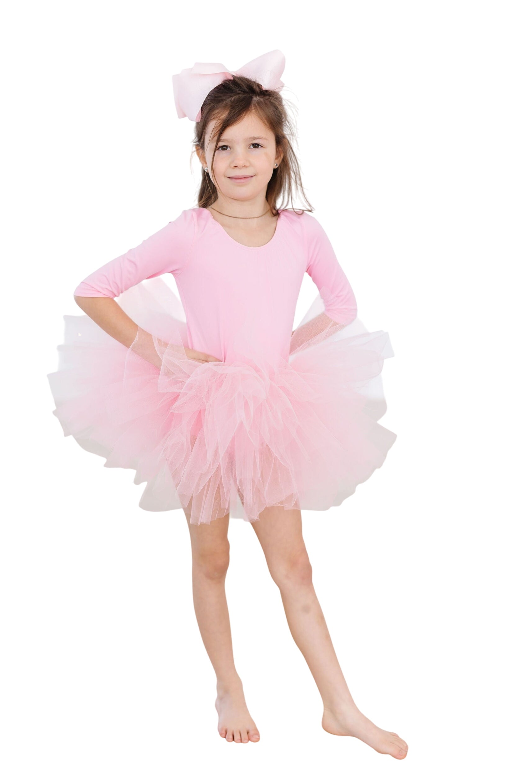 Bubblegum Pink 3/4 Tutu Leotard