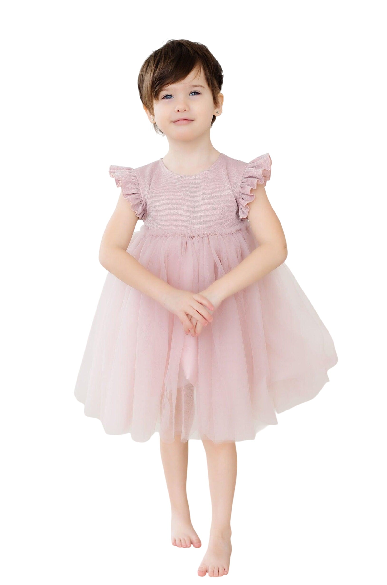 Dusty Pink Shimmer Tutu Dress