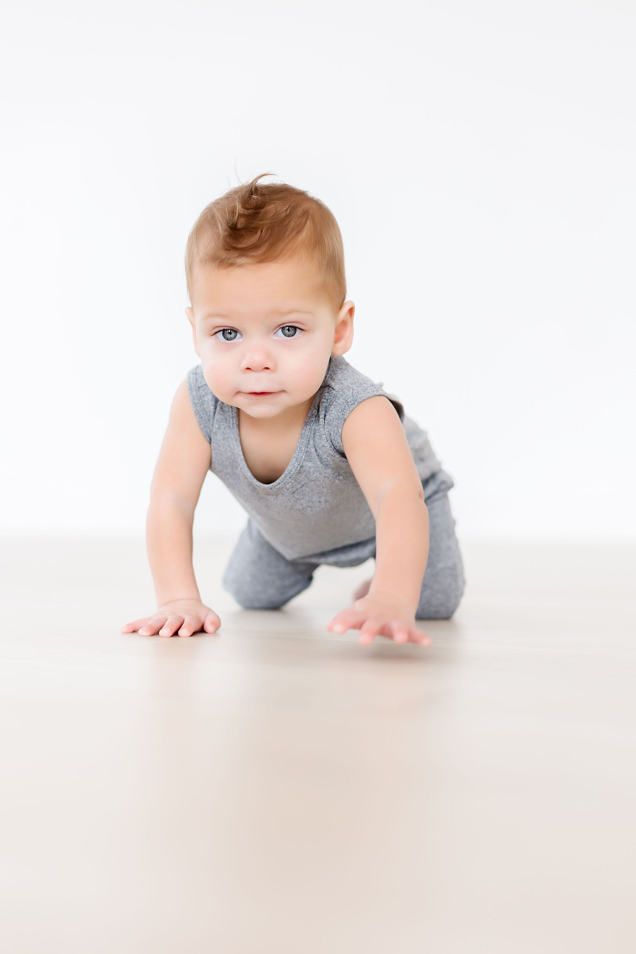 Heather Gray Tank One-piece Jogger