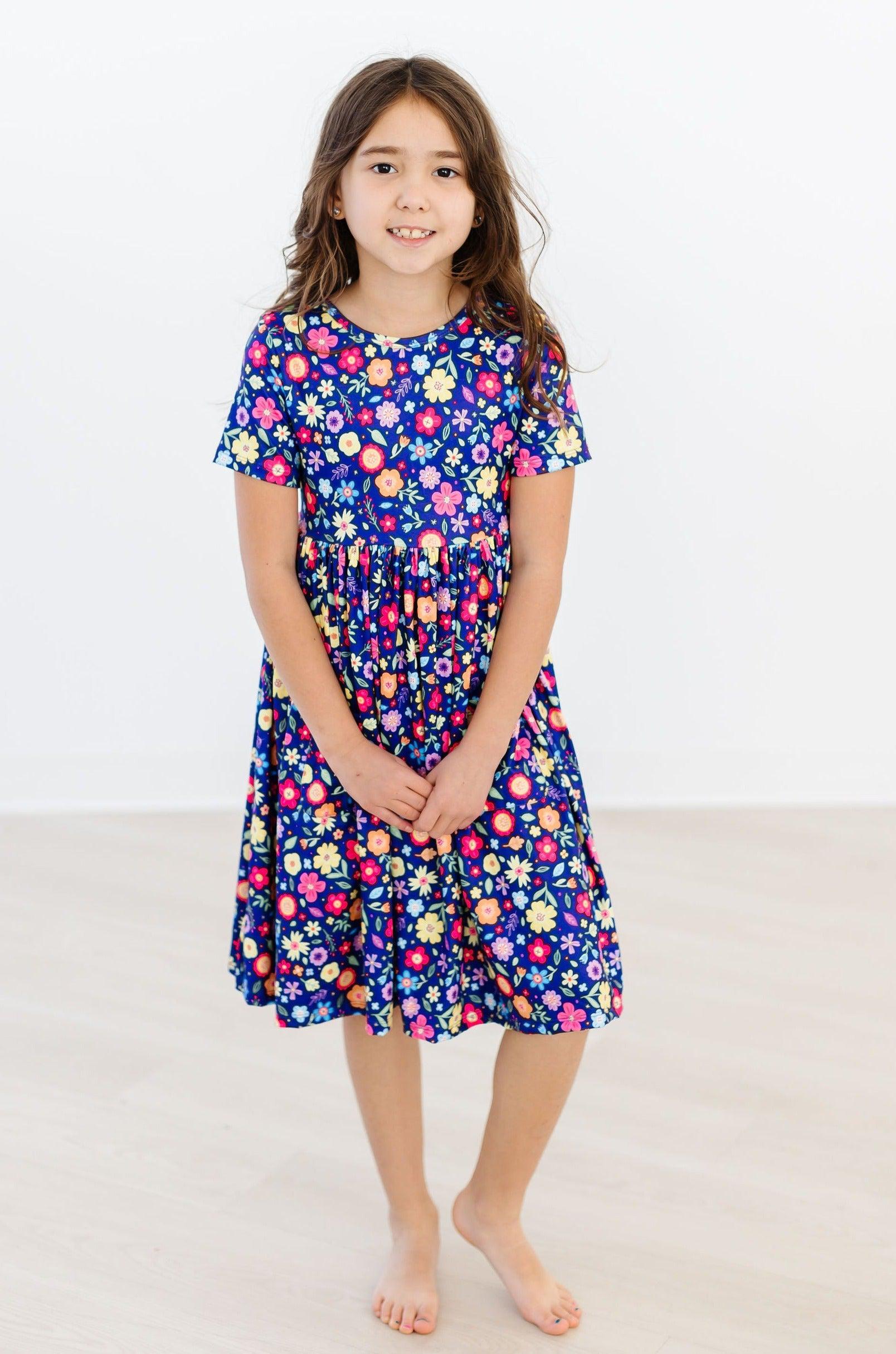 Pick A Posy S/s Pocket Twirl Dress