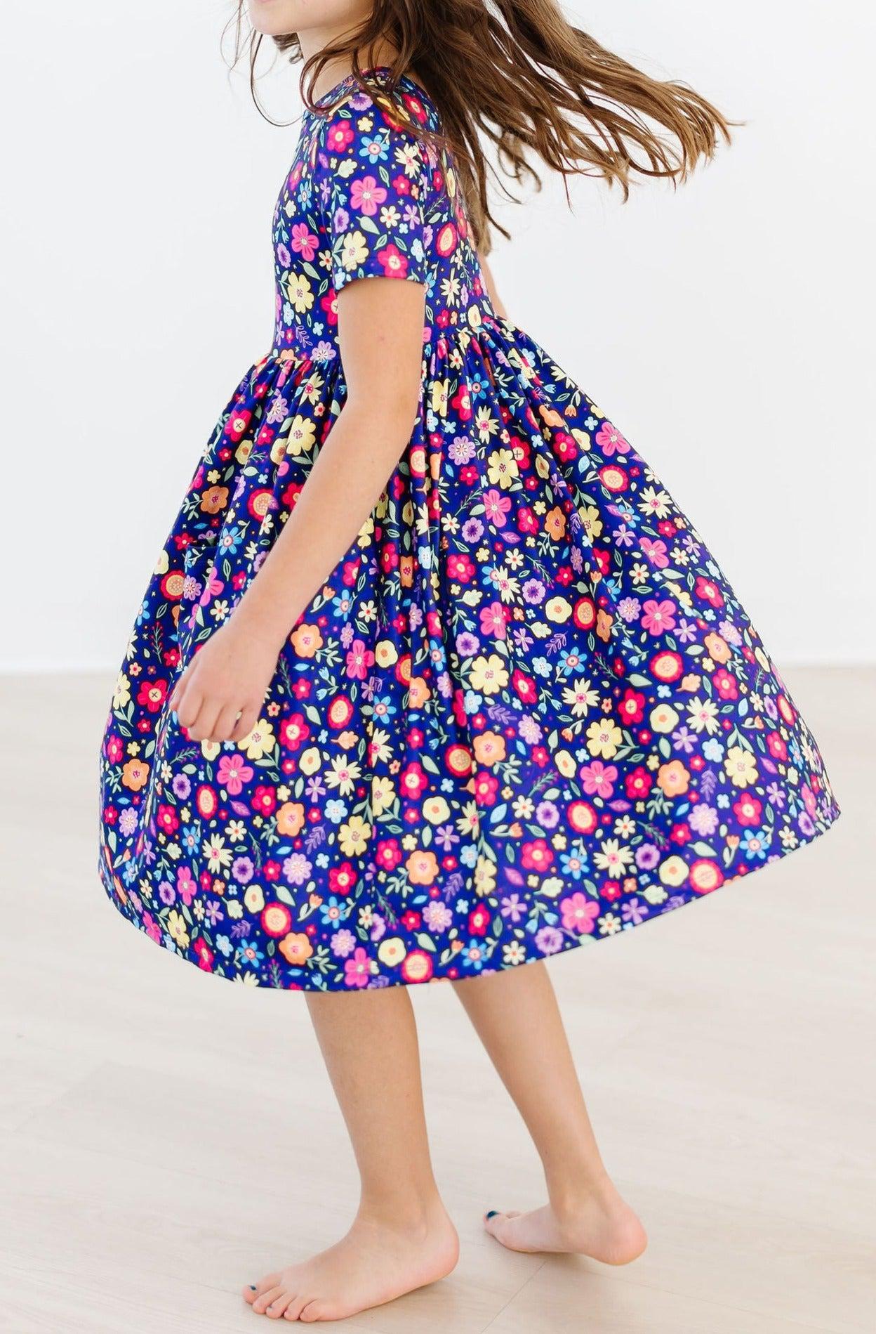 Pick A Posy S/s Pocket Twirl Dress