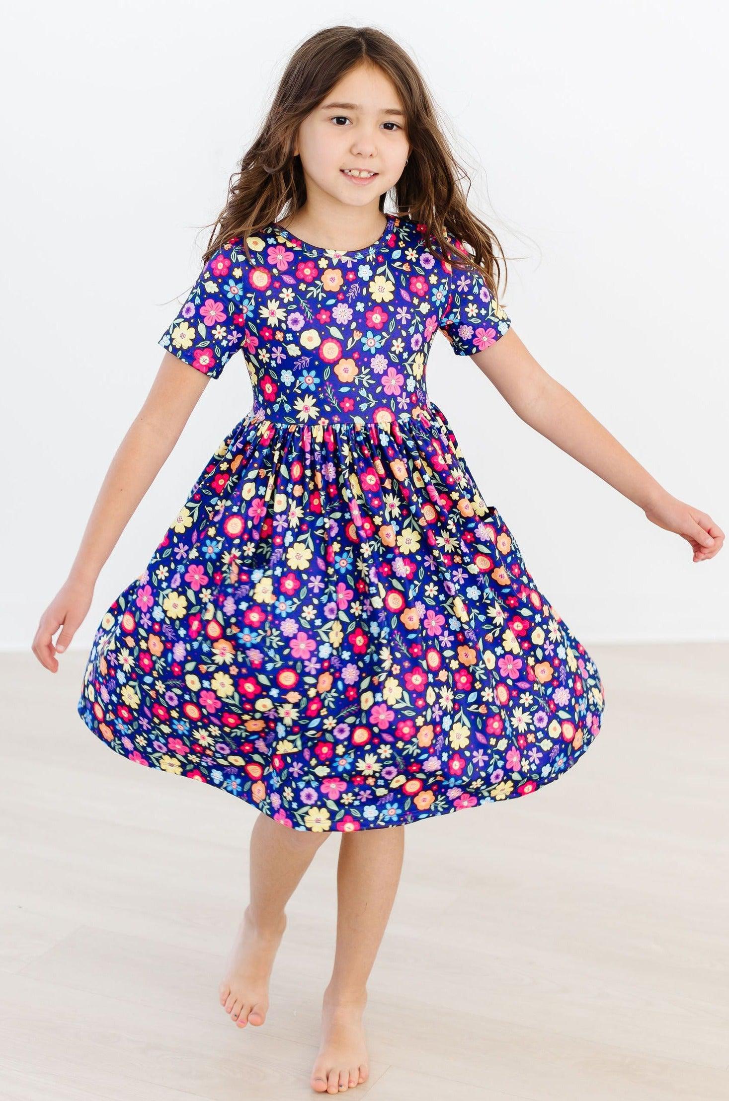 Pick A Posy S/s Pocket Twirl Dress