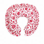 Red Chinoiserie Ruffle Nursing Pillow Cover