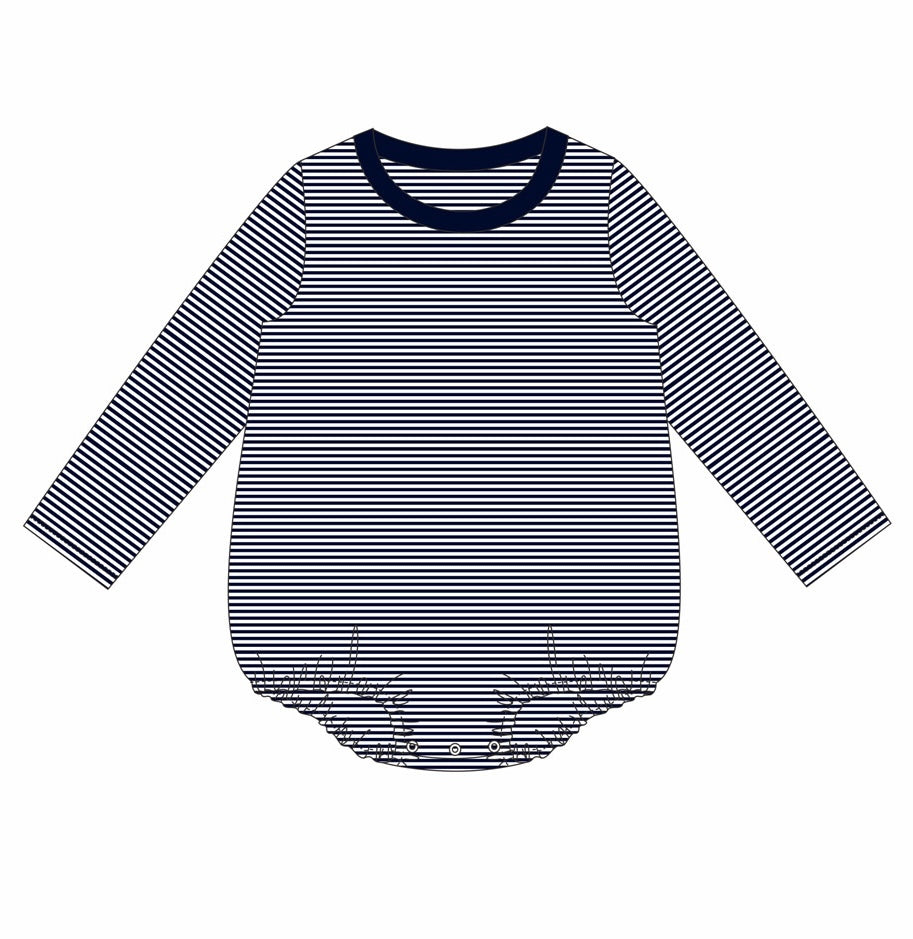Knit Stripe Long Sleeve T-shirt Bubble