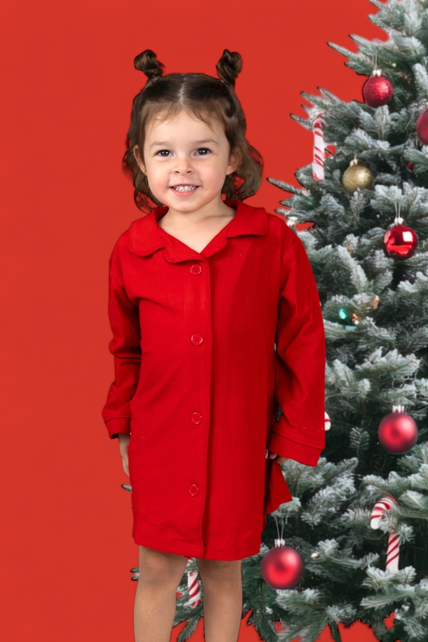 Red Rib Girl's Dream Gown