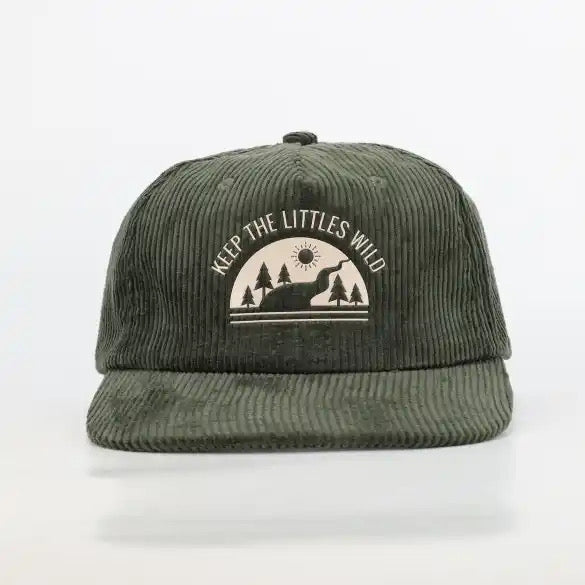 Green Rivers Corduroy Snapback Hat For Toddlers And Youth
