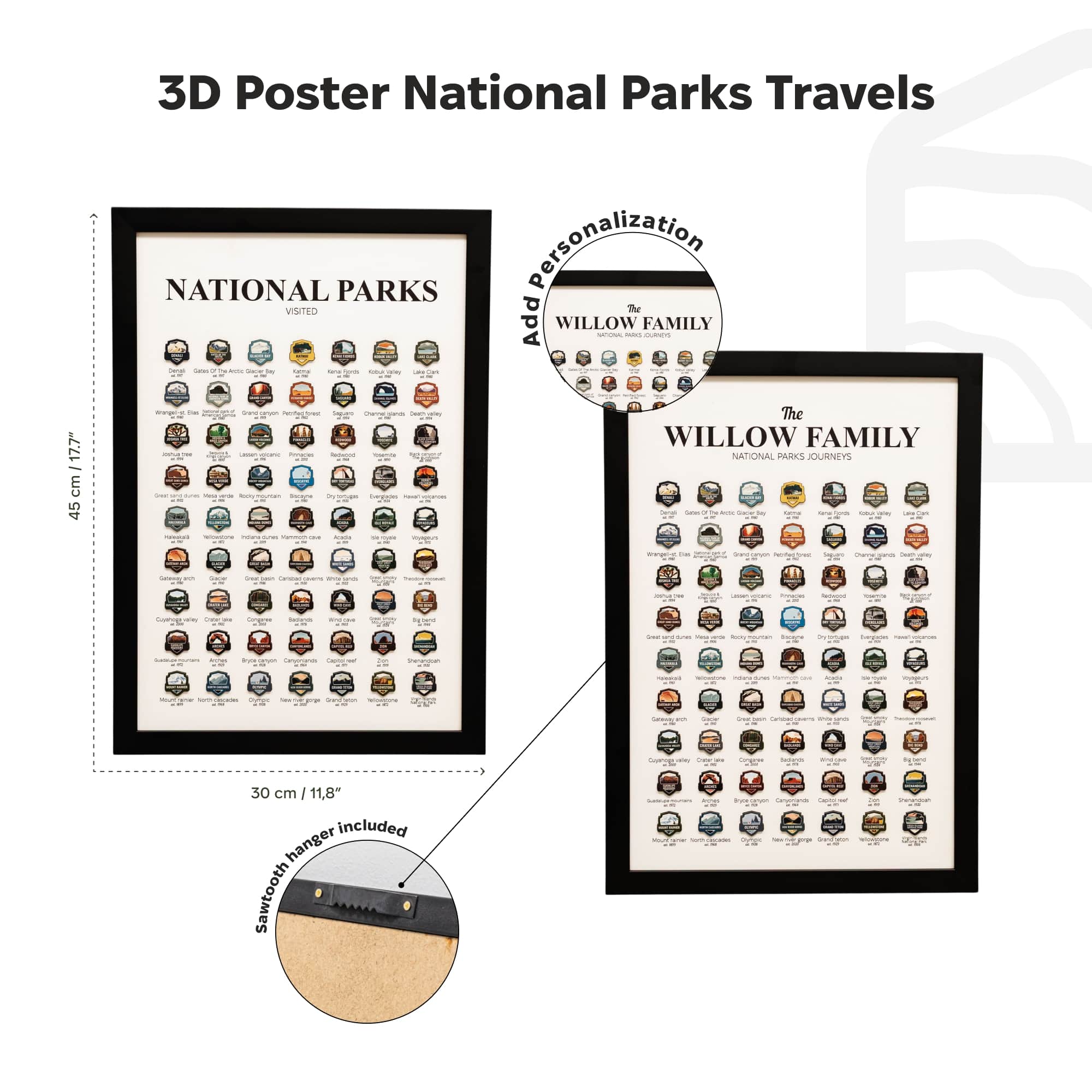 Poster Travel Tracker National Parks Usa