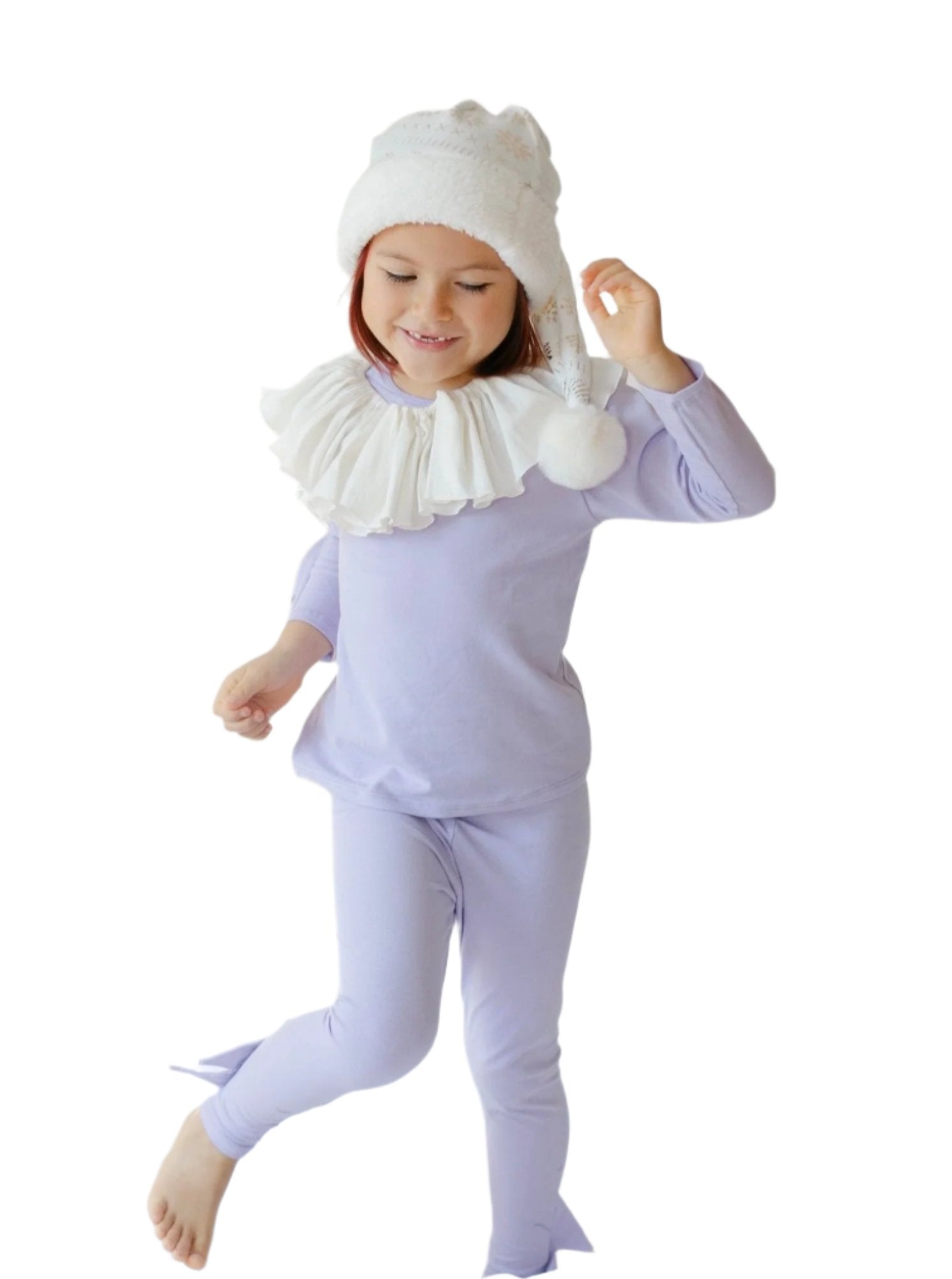 Pastel Purple Holiday Elf Pajama Costume