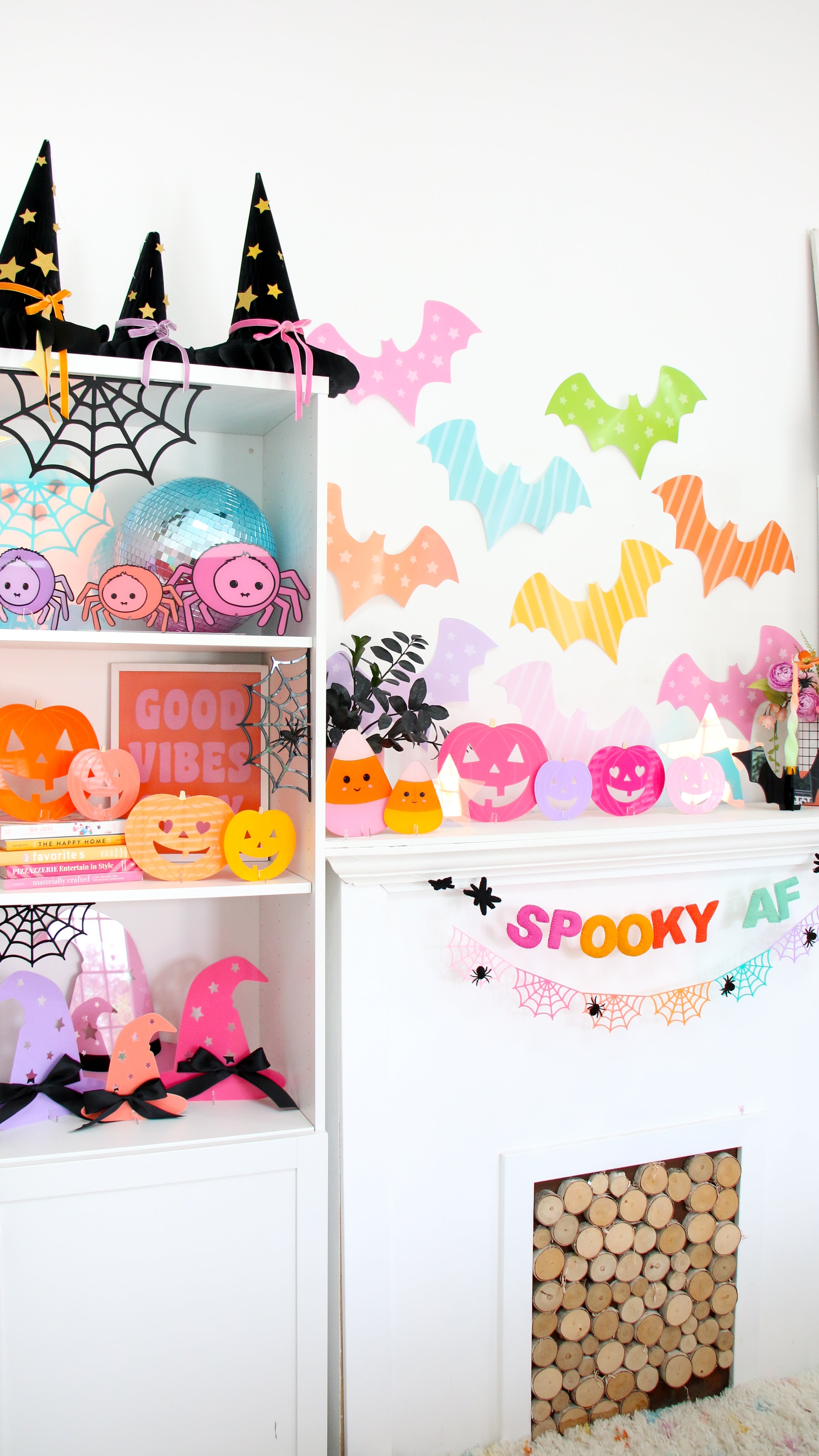 Rainbow Paper Bat Placemats