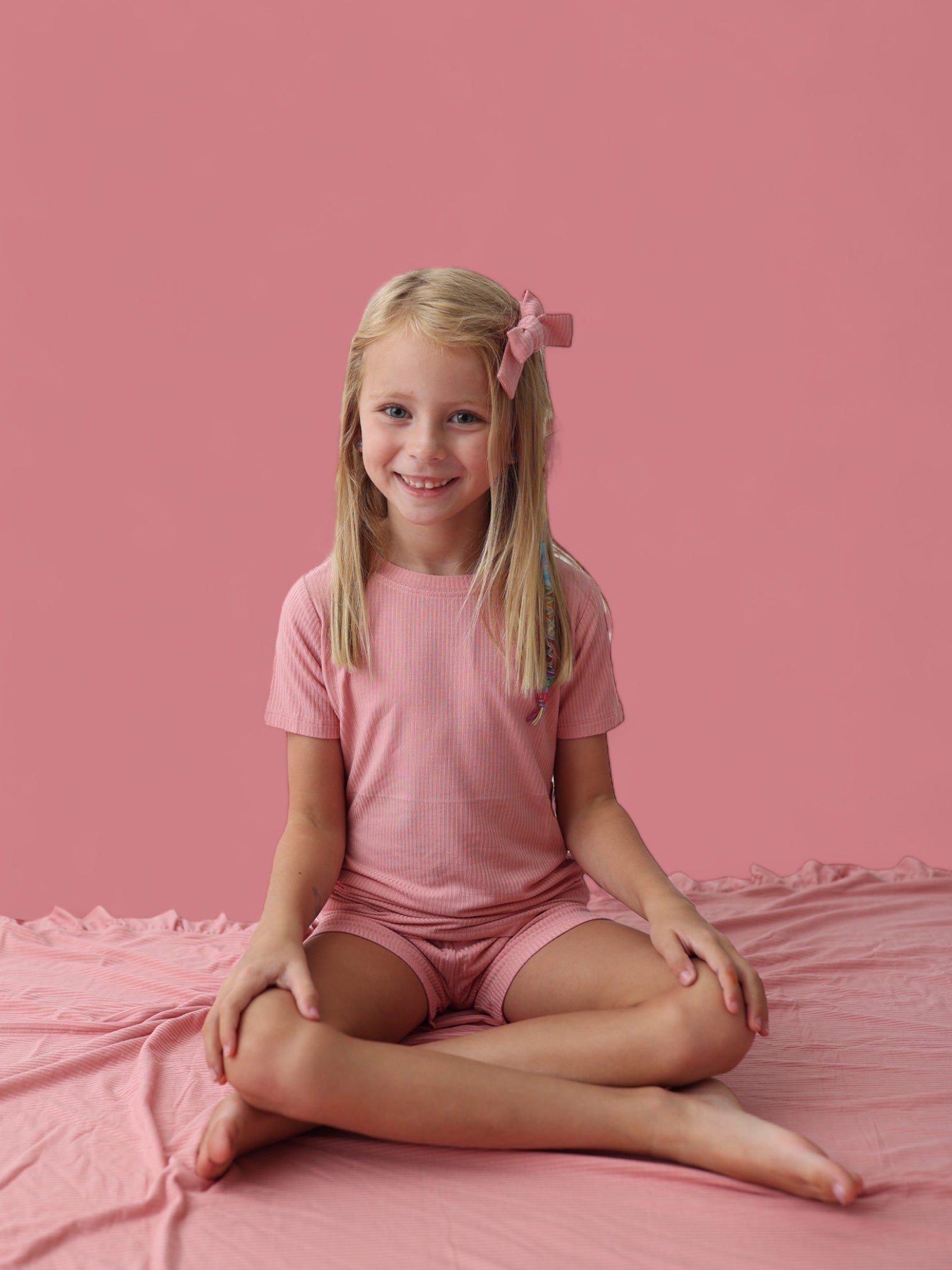 Mauve Rib Dream Short Set