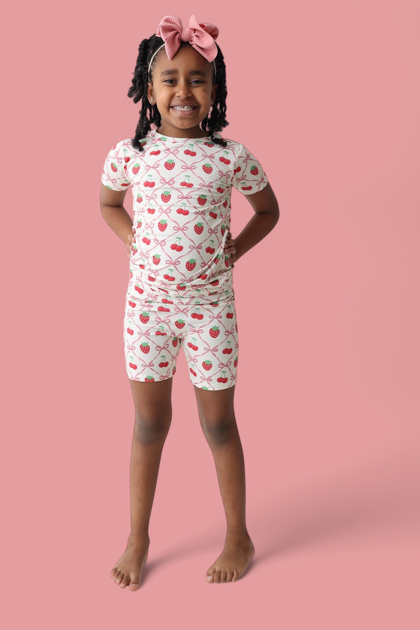Cherry Bow Berry Dream Short Set