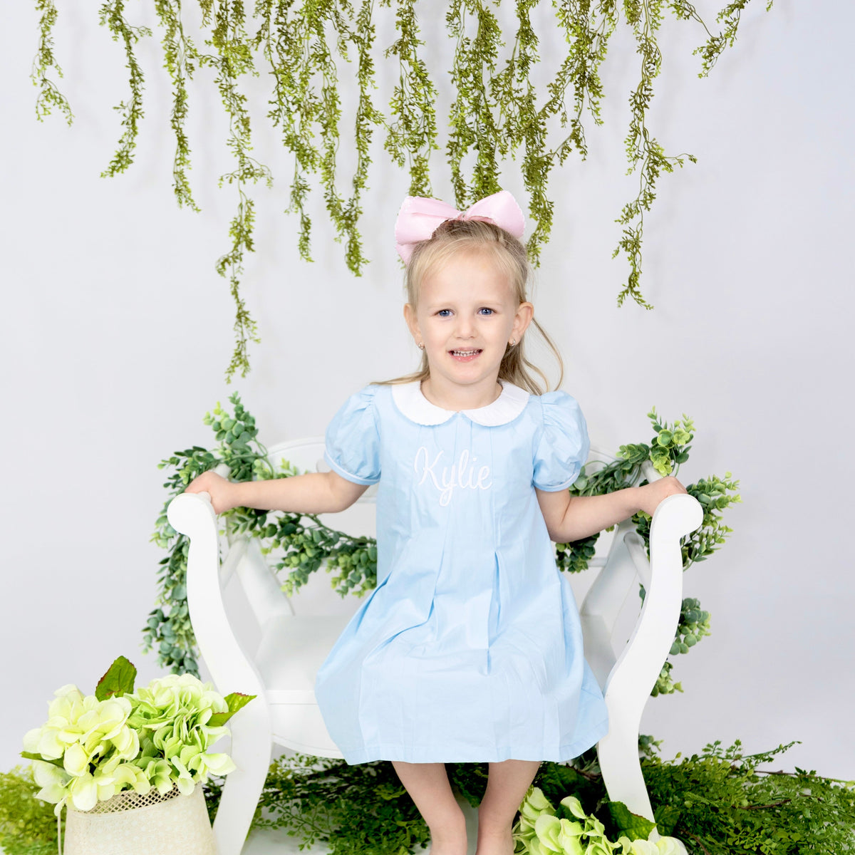 Pleated Peter Pan Collar Dress