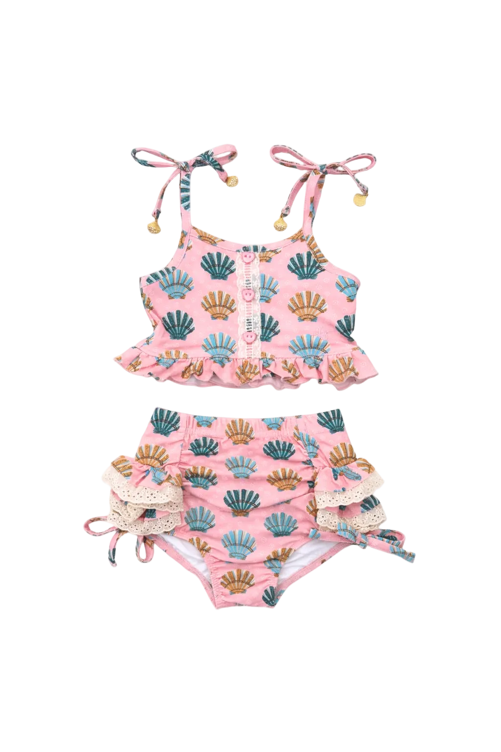 Seashell Sorbet High Waisted Bikini