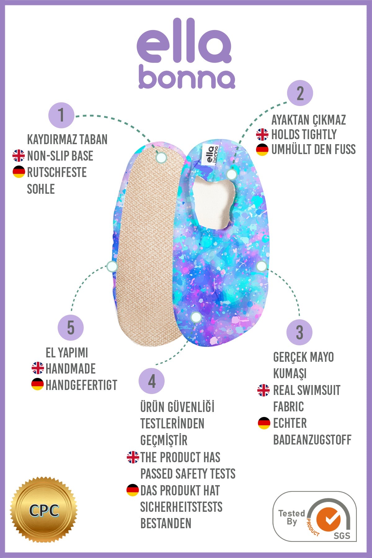 Non-slip Sole, Unisex Baby, Children's Sea Shoes, Pool Booties, Brushed Color