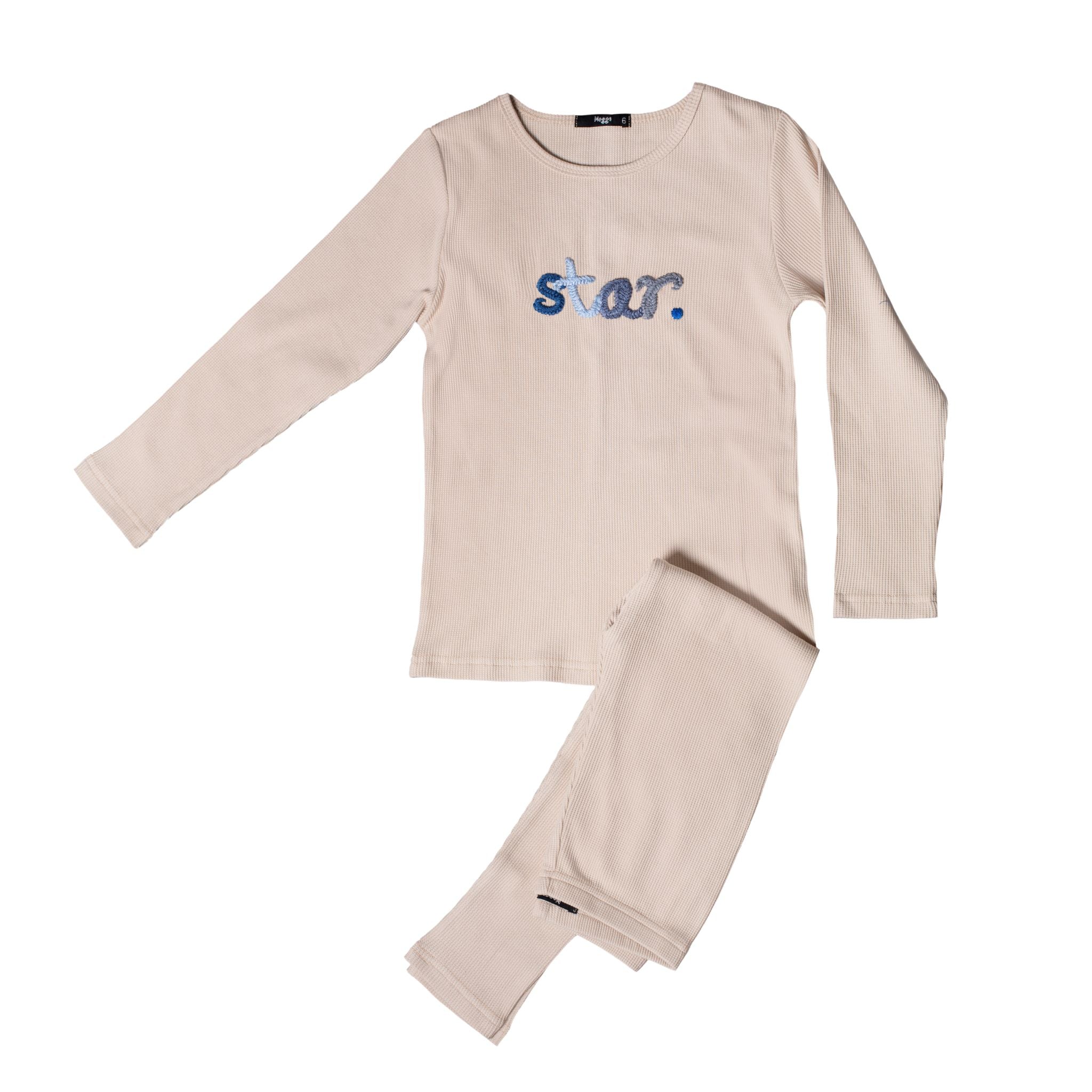 Braided Waffle Star Loungewear Set, Boy