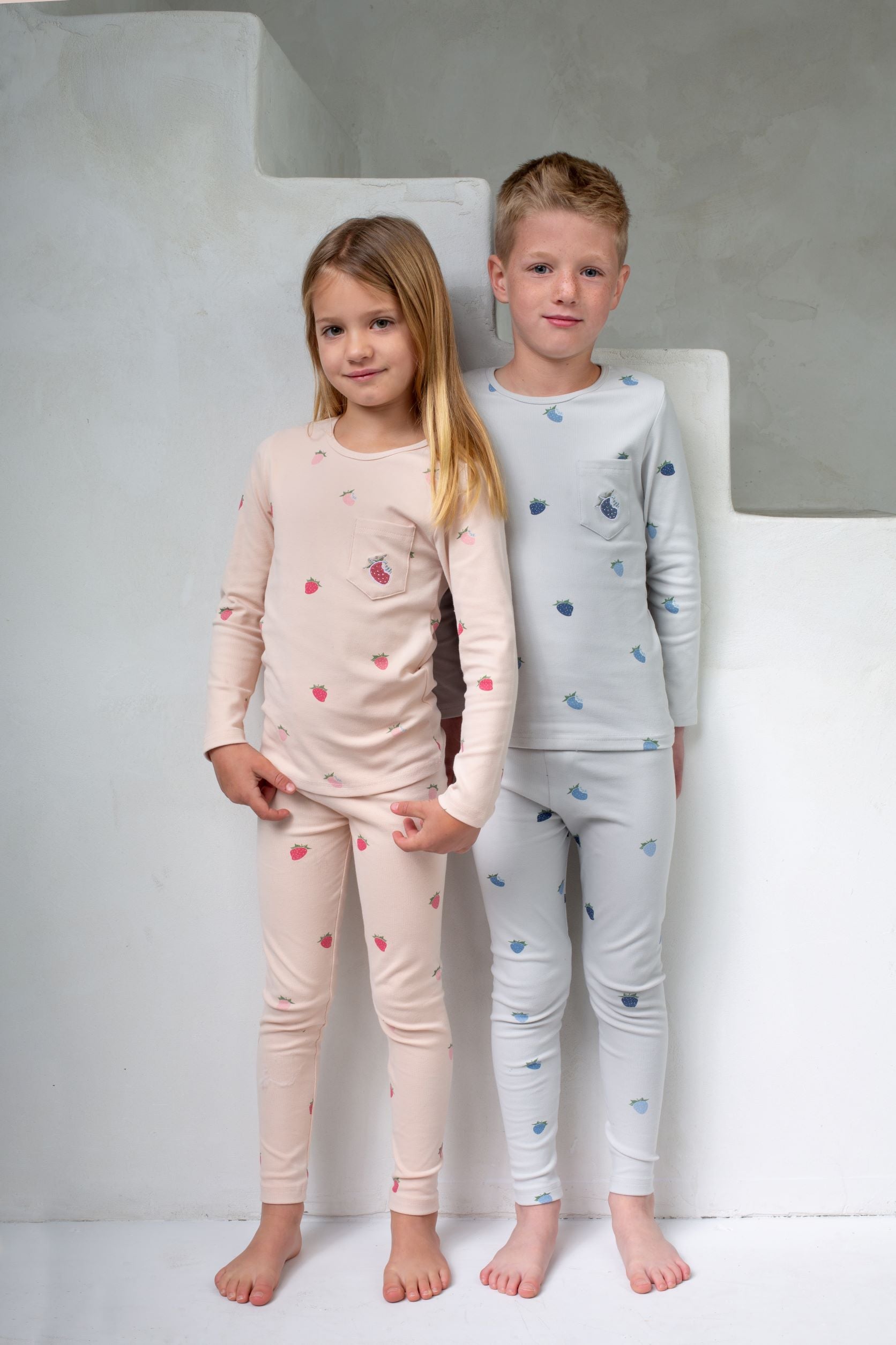 Strawberries Loungewear Set, Boys