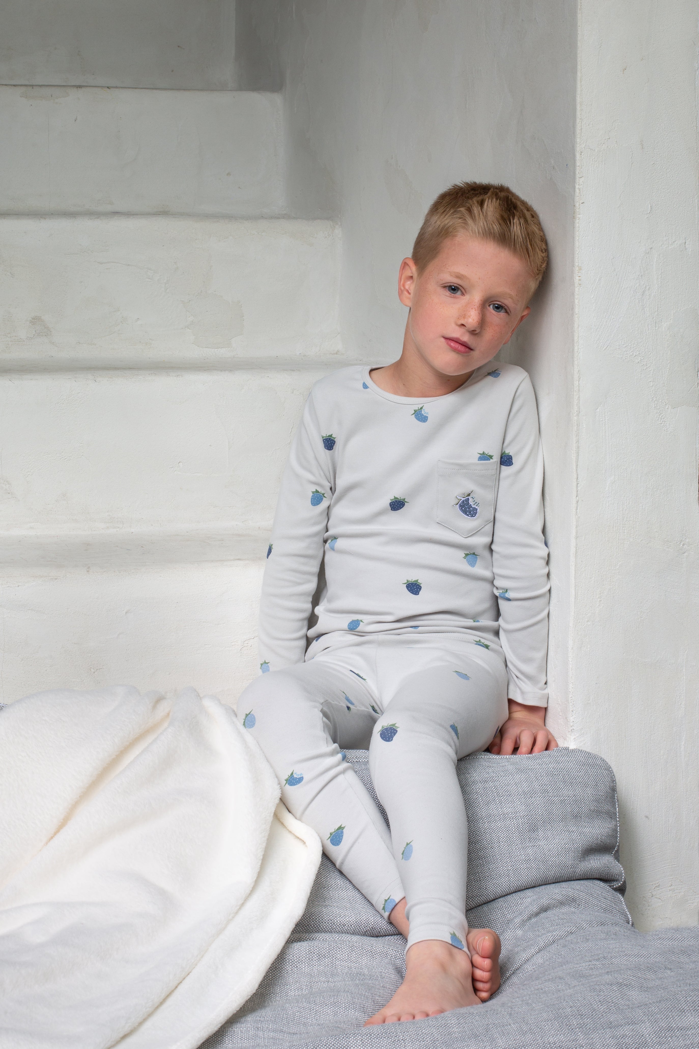 Strawberries Loungewear Set, Boys