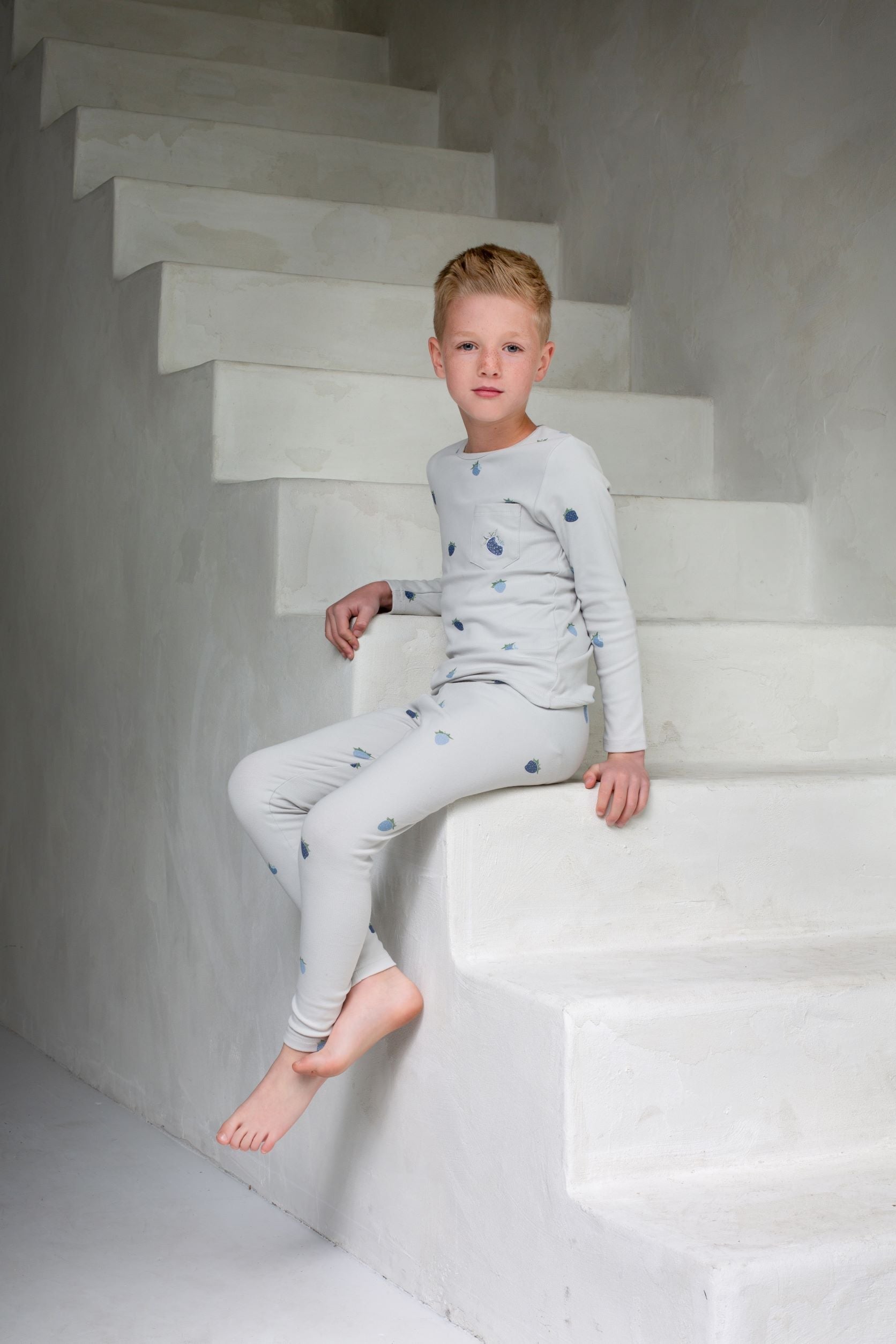 Strawberries Loungewear Set, Boys