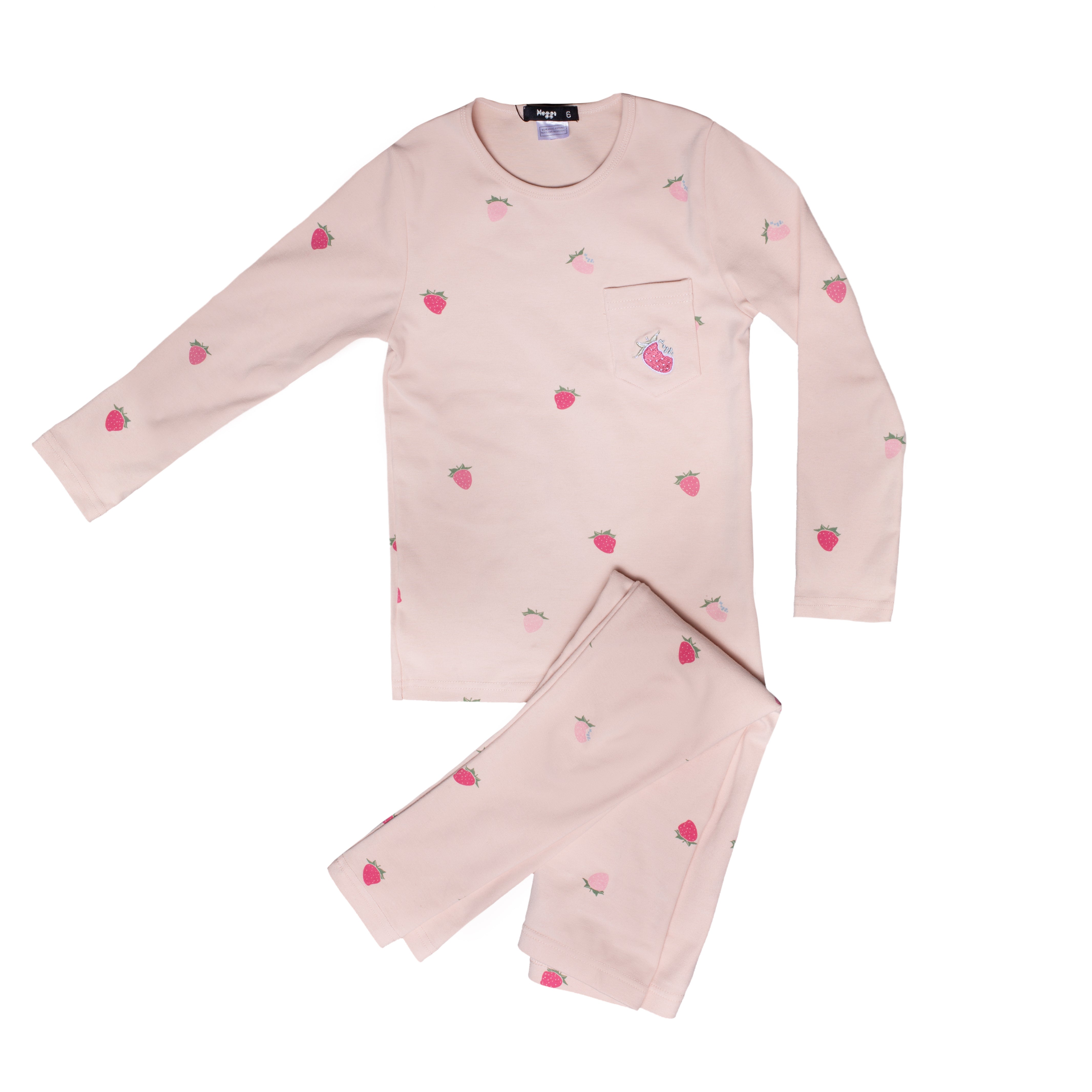 Strawberries Loungewear Set, Girls