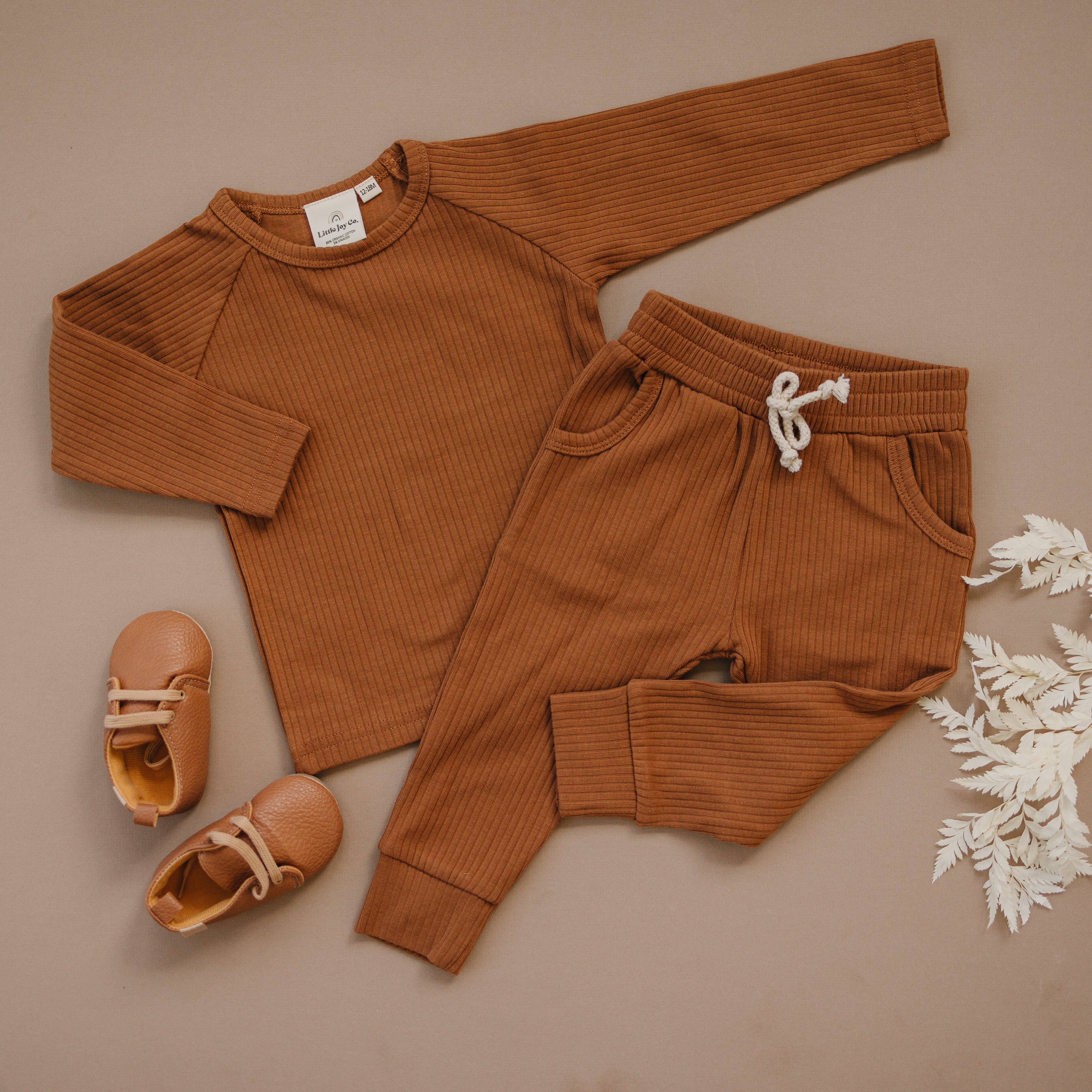 Organic Cotton Ribbed 2pc Set *0-3m Left