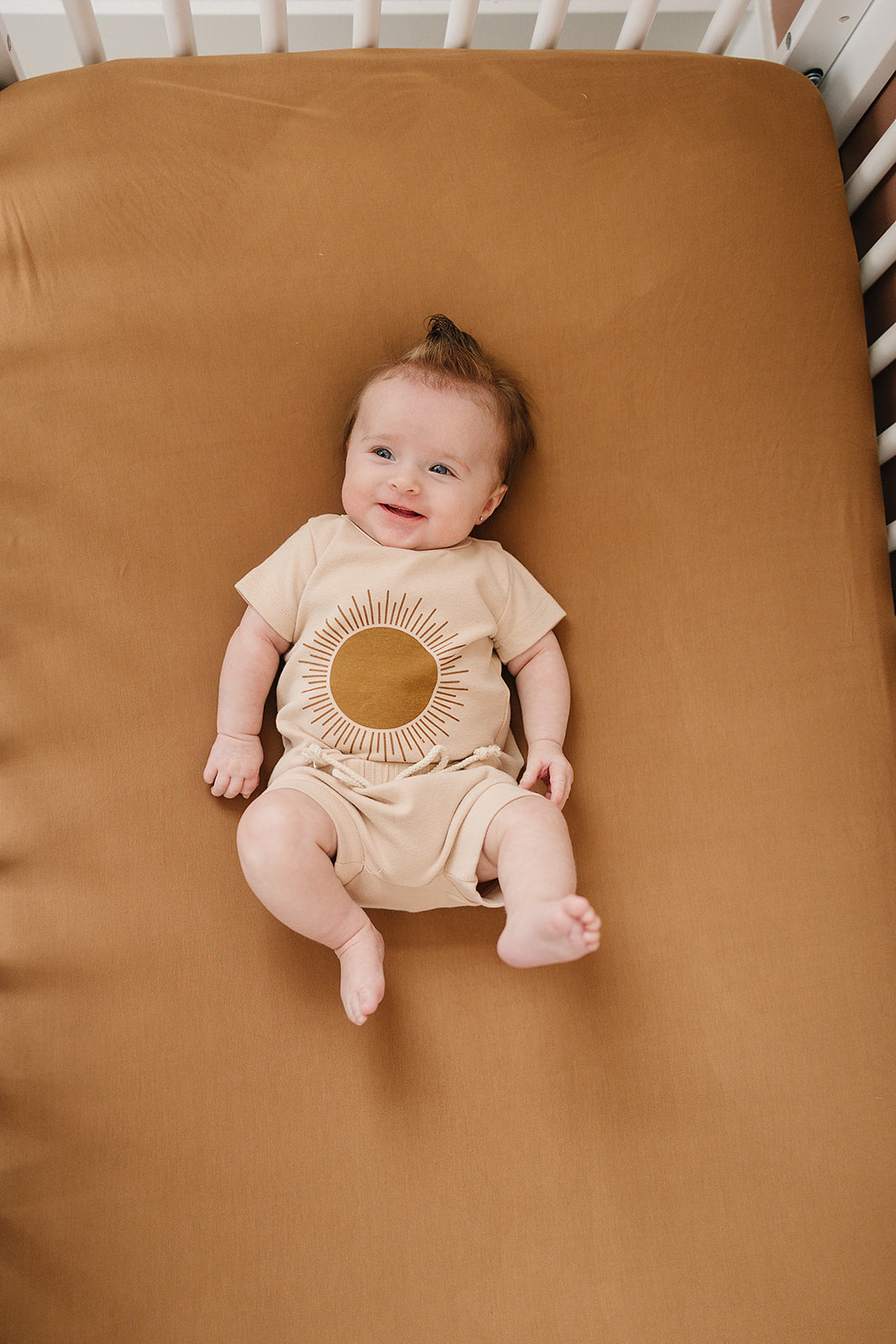 Mustard Bamboo Stretch Crib Sheet