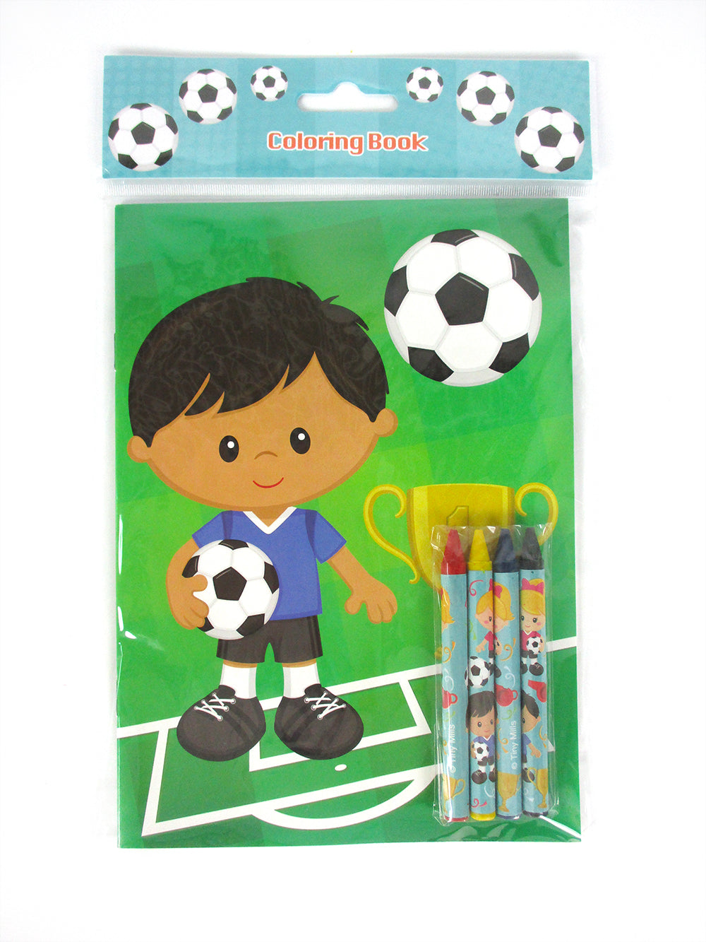 Soccer Coloring Books With Crayons Party Favors - Set Of 6 Or 12