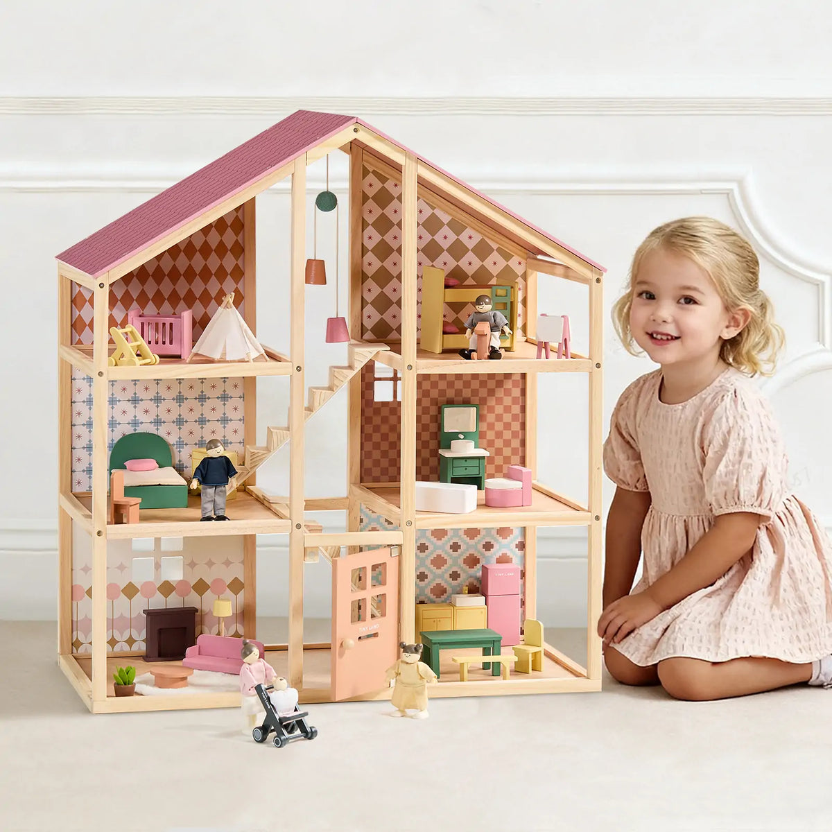 ® Sweetwood Pegasus Dollhouse & Wooden Dollhouse Dolls