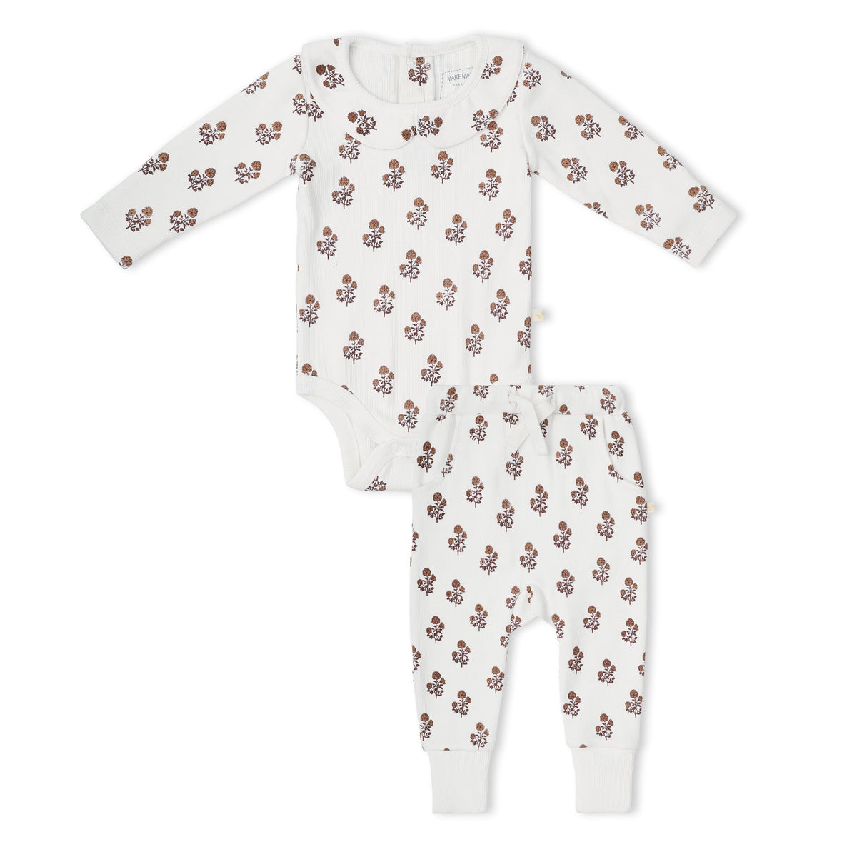 Organic Ruffle Collar Onesie & Pants Set - Loom