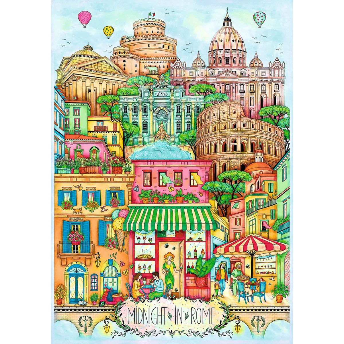 Premium Plus Midnight In Rome 1000 Piece Puzzle