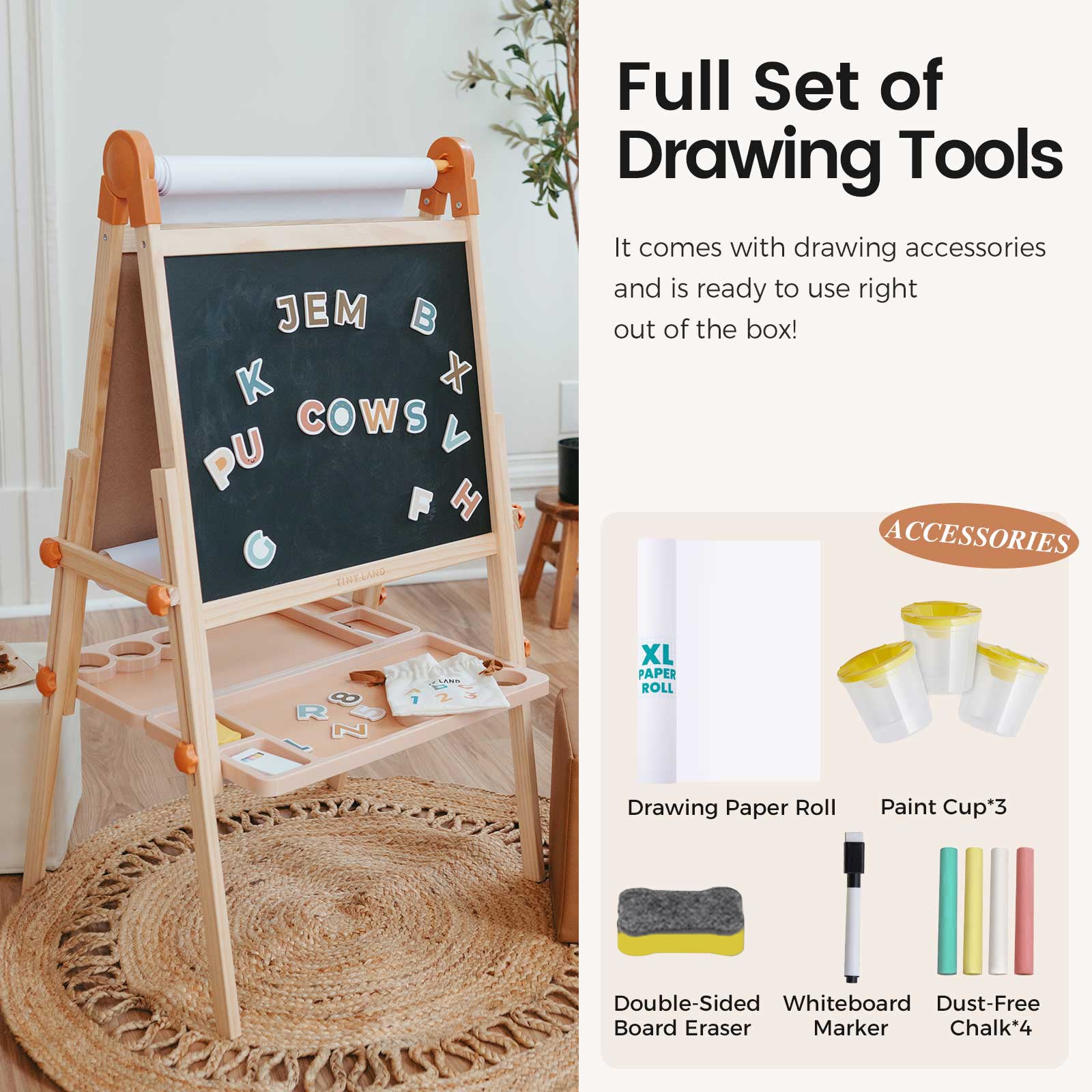 Tiny Land® Magnitales Easel For Kids